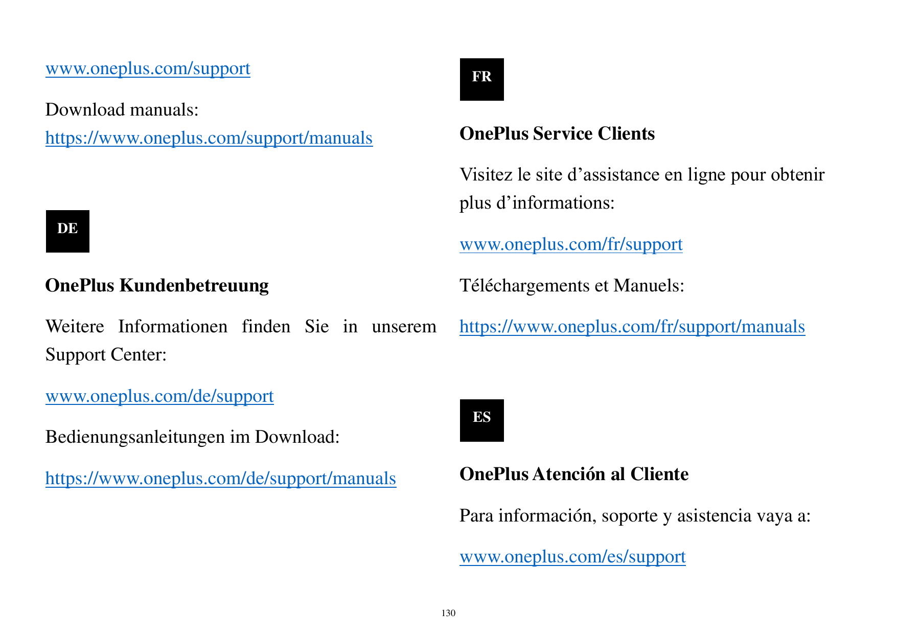 www.oneplus.com/supportFRDownload manuals:https://www.oneplus.com/support/manualsOnePlus Service ClientsVisitez le site d’assist