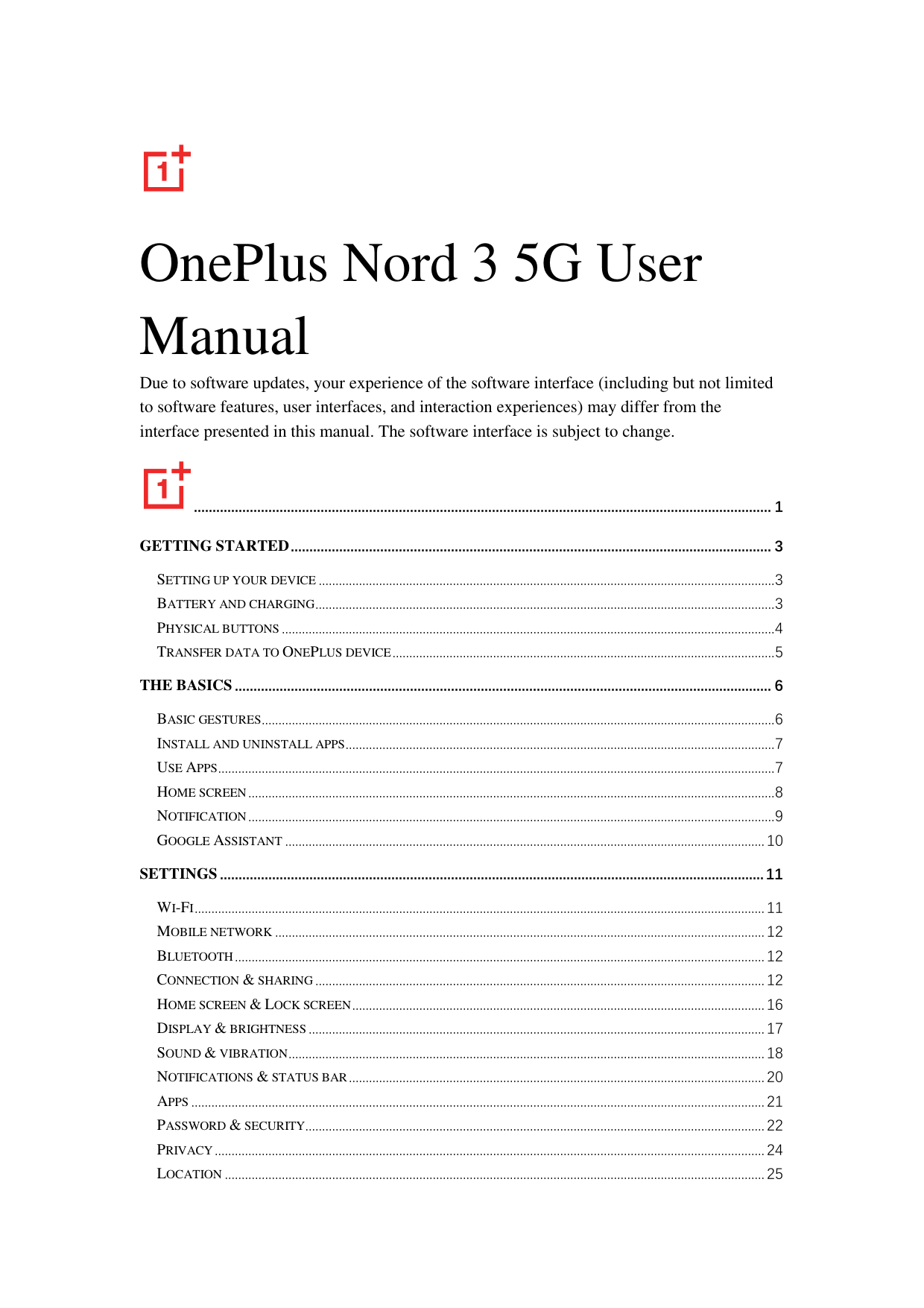 OnePlus Nord 3 5G UserManualDue to software updates, your experience of the software interface (including but not limitedto soft