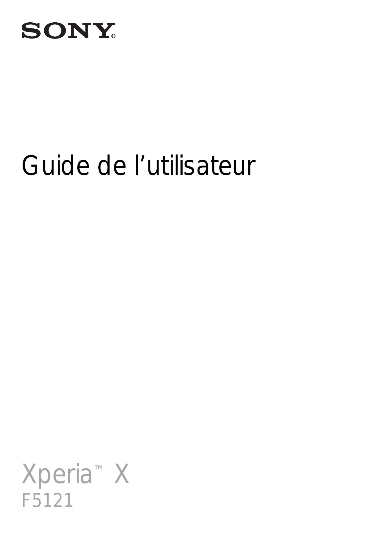Guide de l’utilisateurXperia™ XF5121