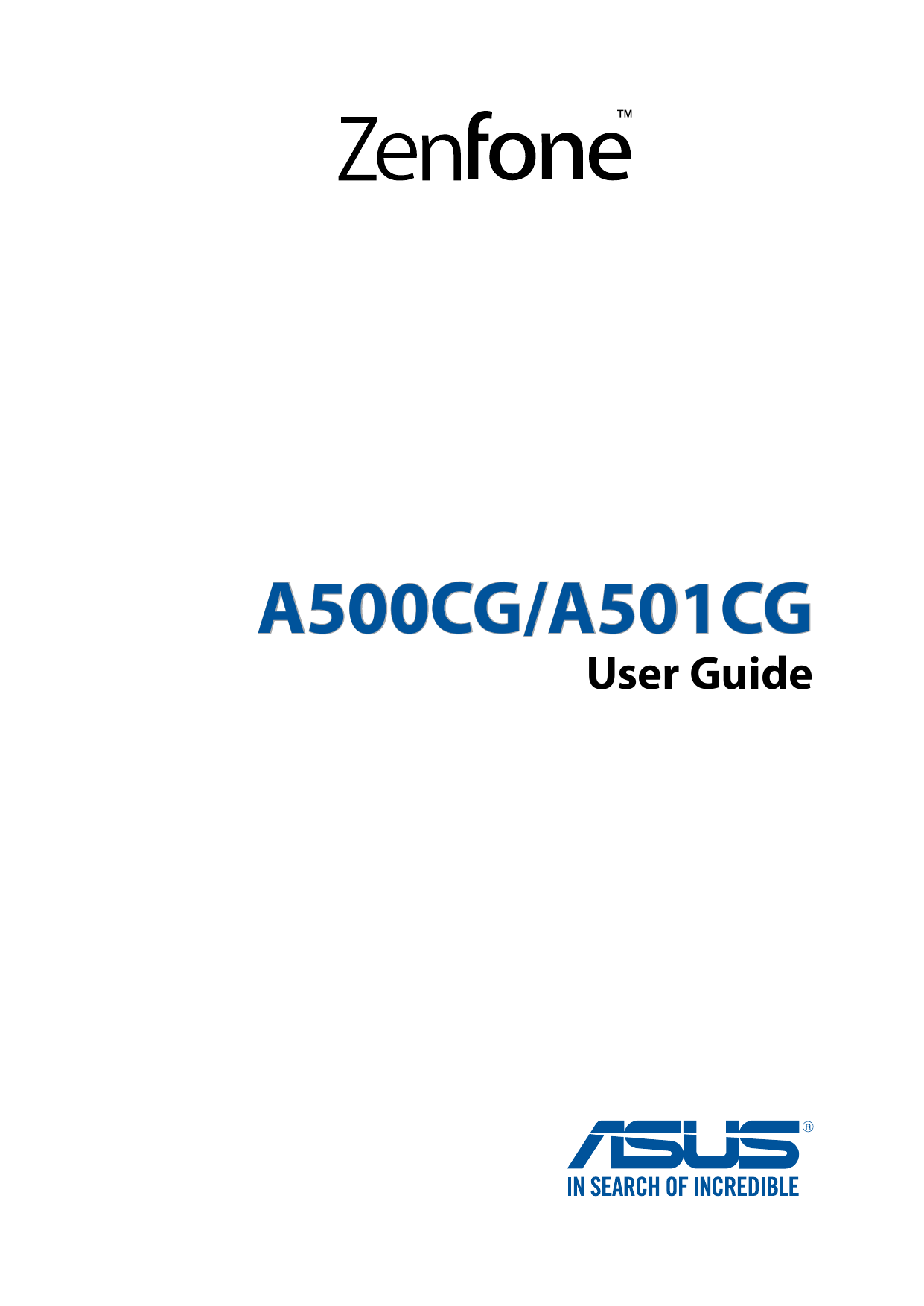 A500CG/A501CGUser Guide