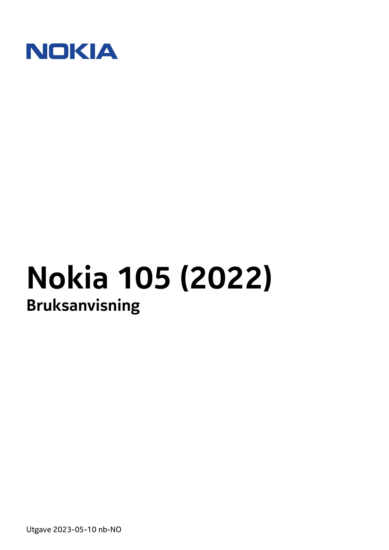 Nokia 105 (2022)BruksanvisningUtgave 2023-05-10 nb-NO