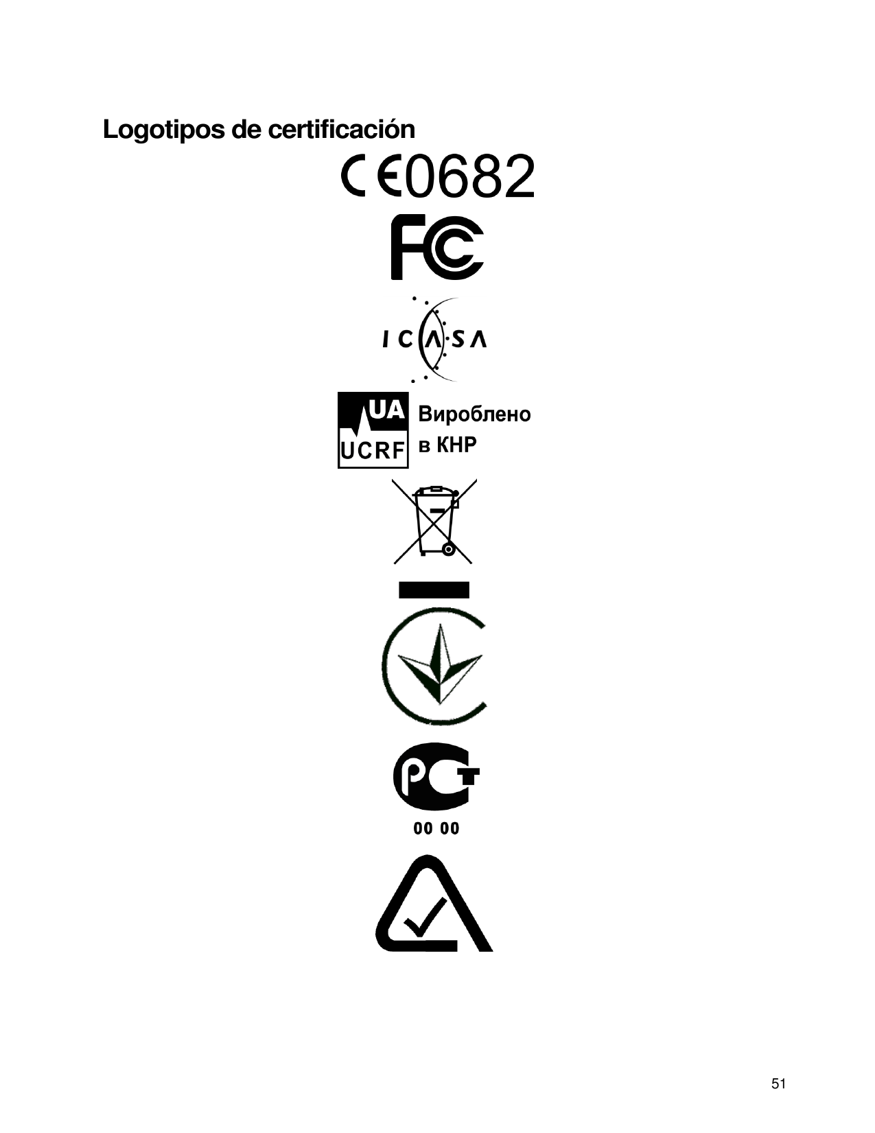 Logotipos de certificación51