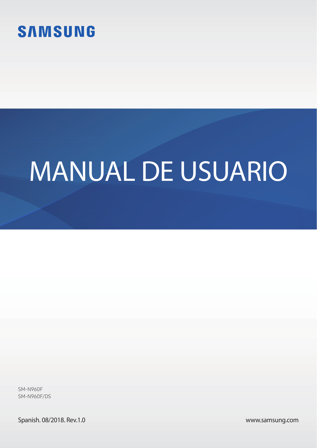 MANUAL DE USUARIOSM-N960FSM-N960F/DSSpanish. 08/2018. Rev.1.0www.samsung.com