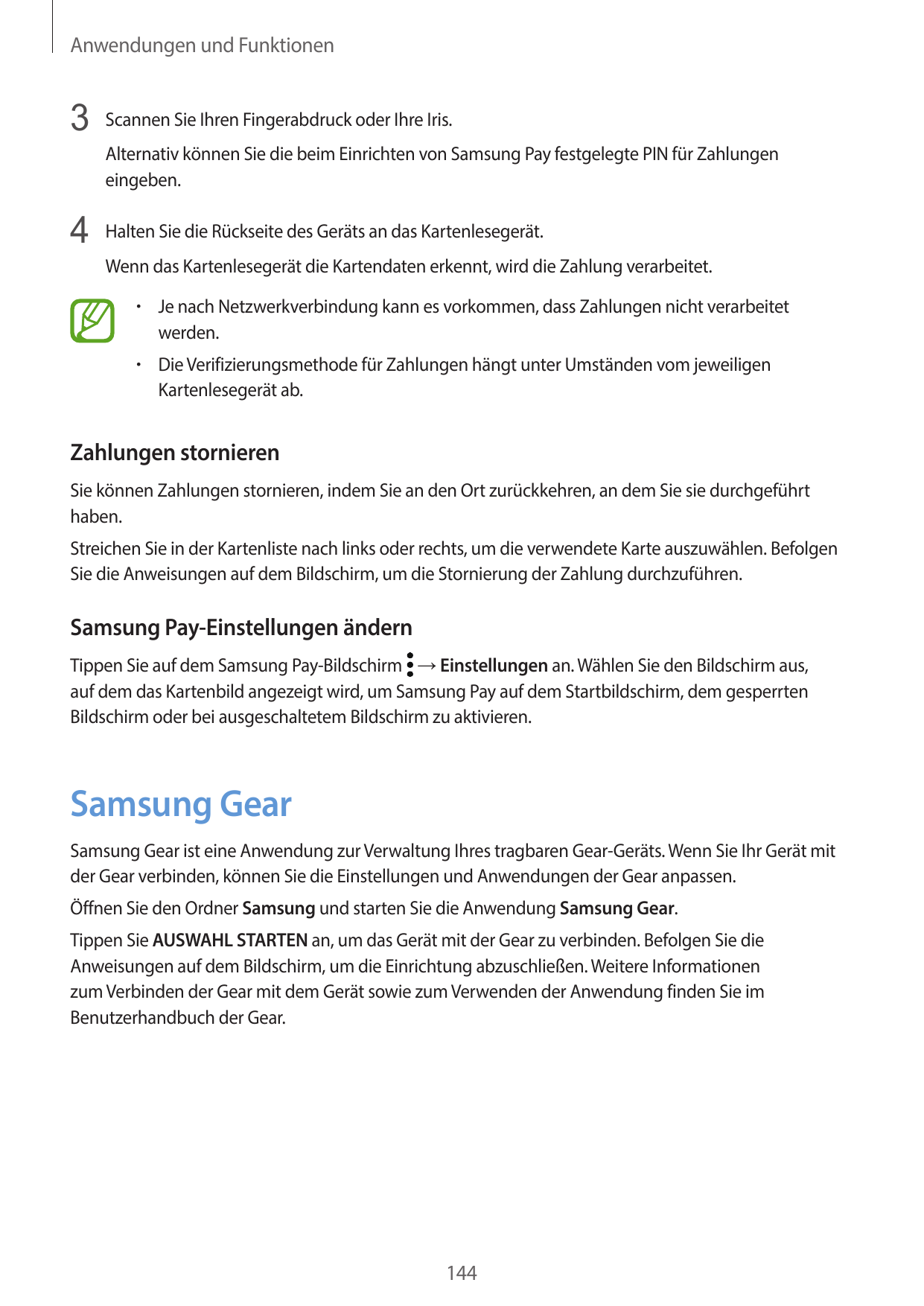 Anwendungen und Funktionen3 Scannen Sie Ihren Fingerabdruck oder Ihre Iris.Alternativ können Sie die beim Einrichten von Samsung