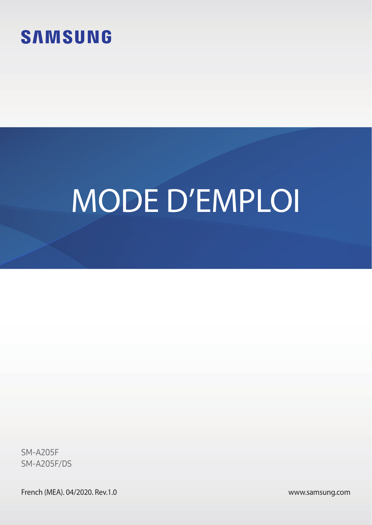 MODE D’EMPLOISM-A205FSM-A205F/DSFrench (MEA). 04/2020. Rev.1.0www.samsung.com