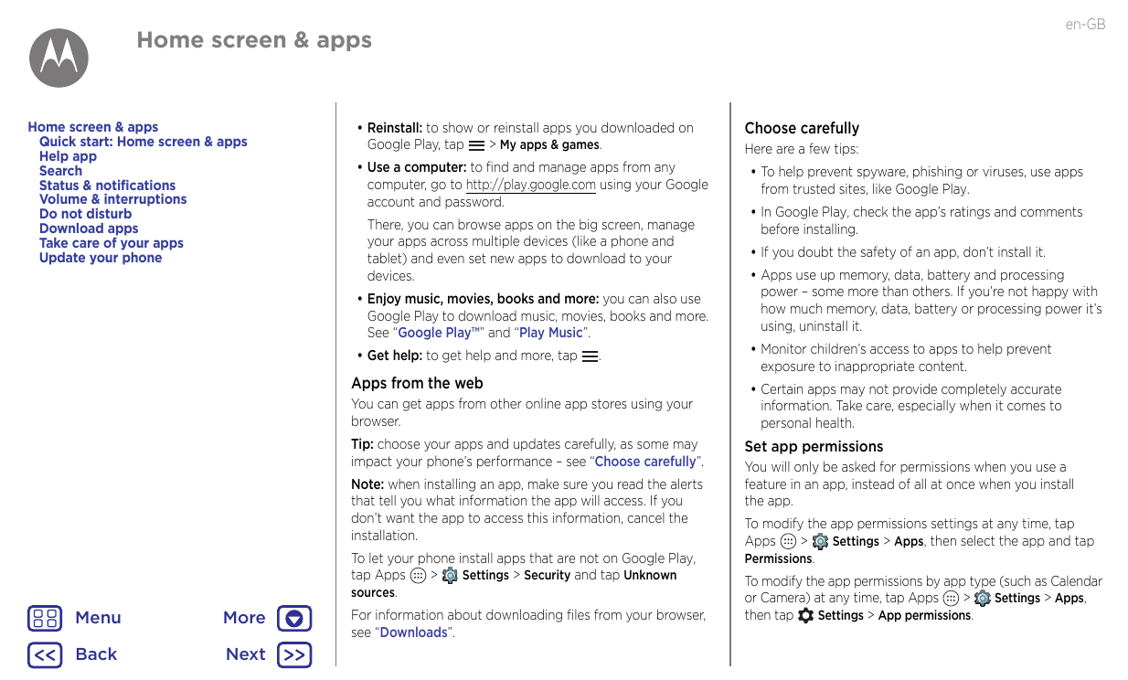 en-GBHome screen & appsHome screen & appsQuick start: Home screen & appsHelp appSearchStatus & notificationsVolume & interruptio