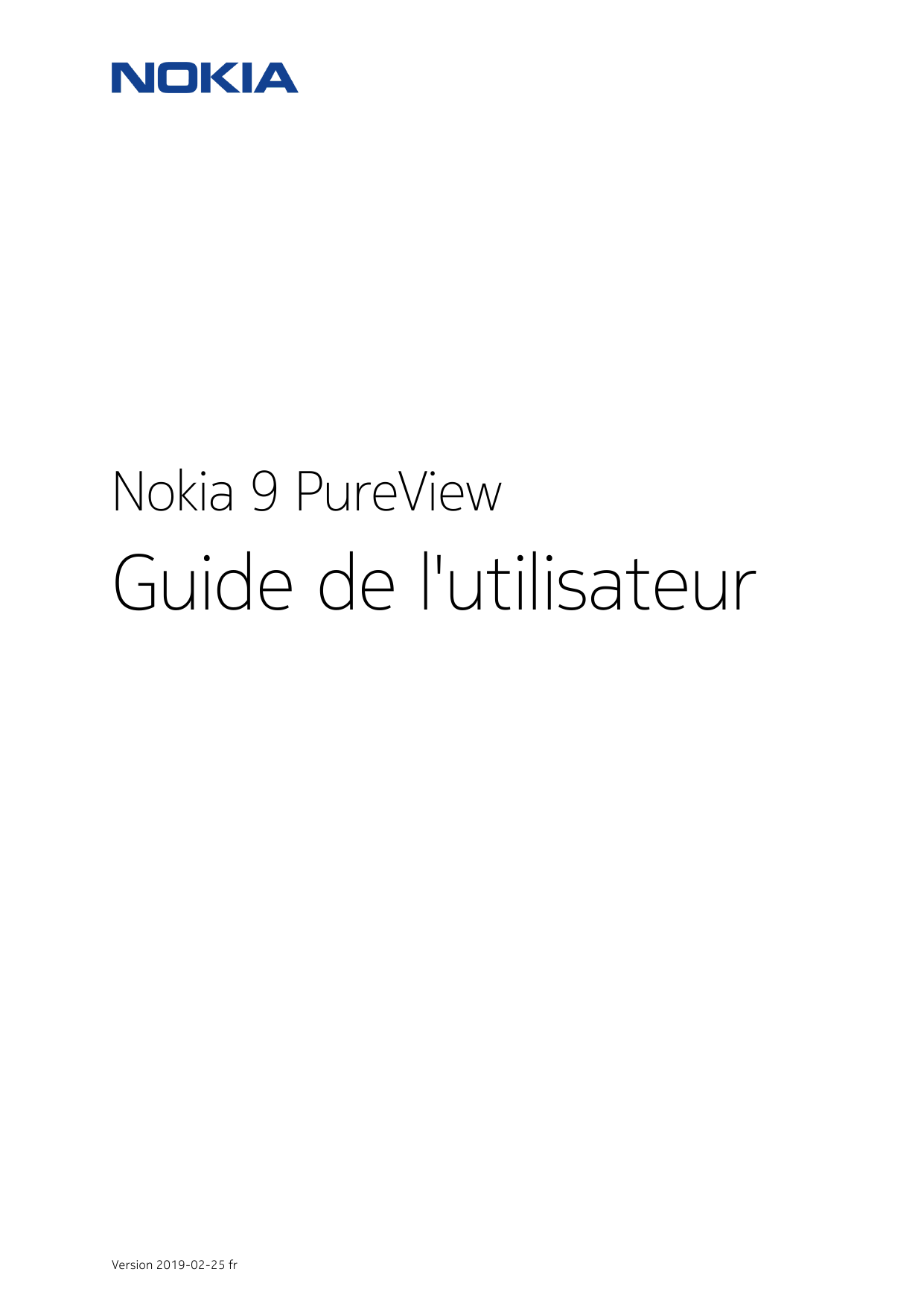 Nokia 9 PureViewGuide de l'utilisateurVersion 2019-02-25 fr