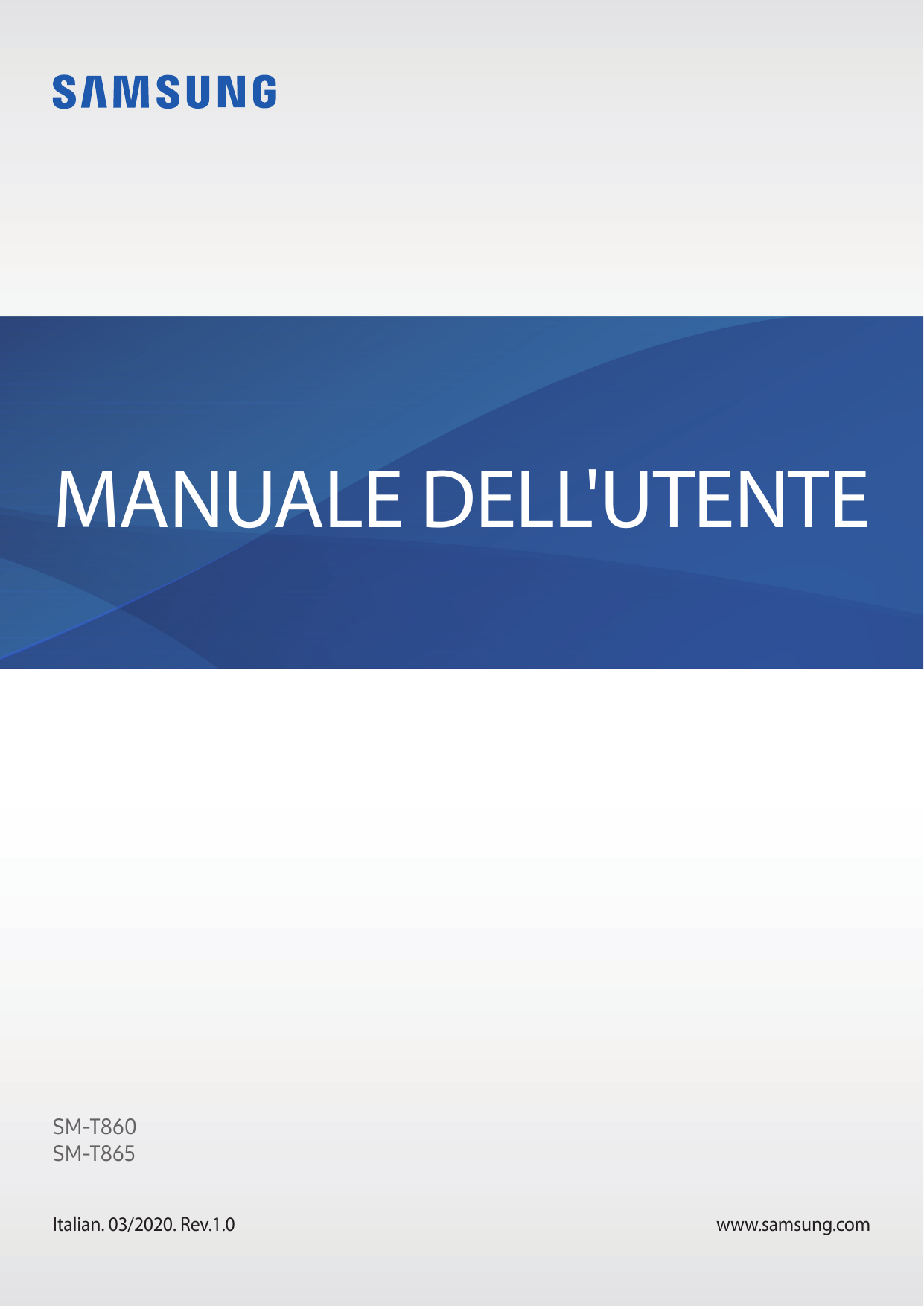 MANUALE DELL'UTENTESM-T860SM-T865Italian. 03/2020. Rev.1.0www.samsung.com