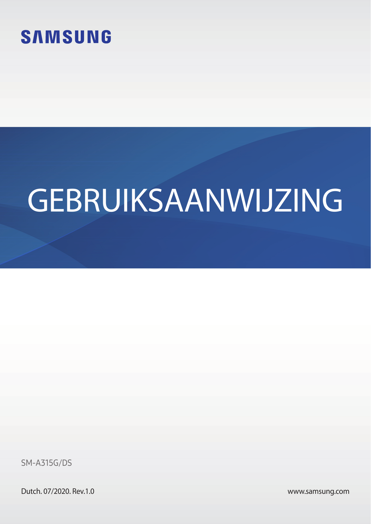GEBRUIKSAANWIJZINGSM-A315G/DSDutch. 07/2020. Rev.1.0www.samsung.com