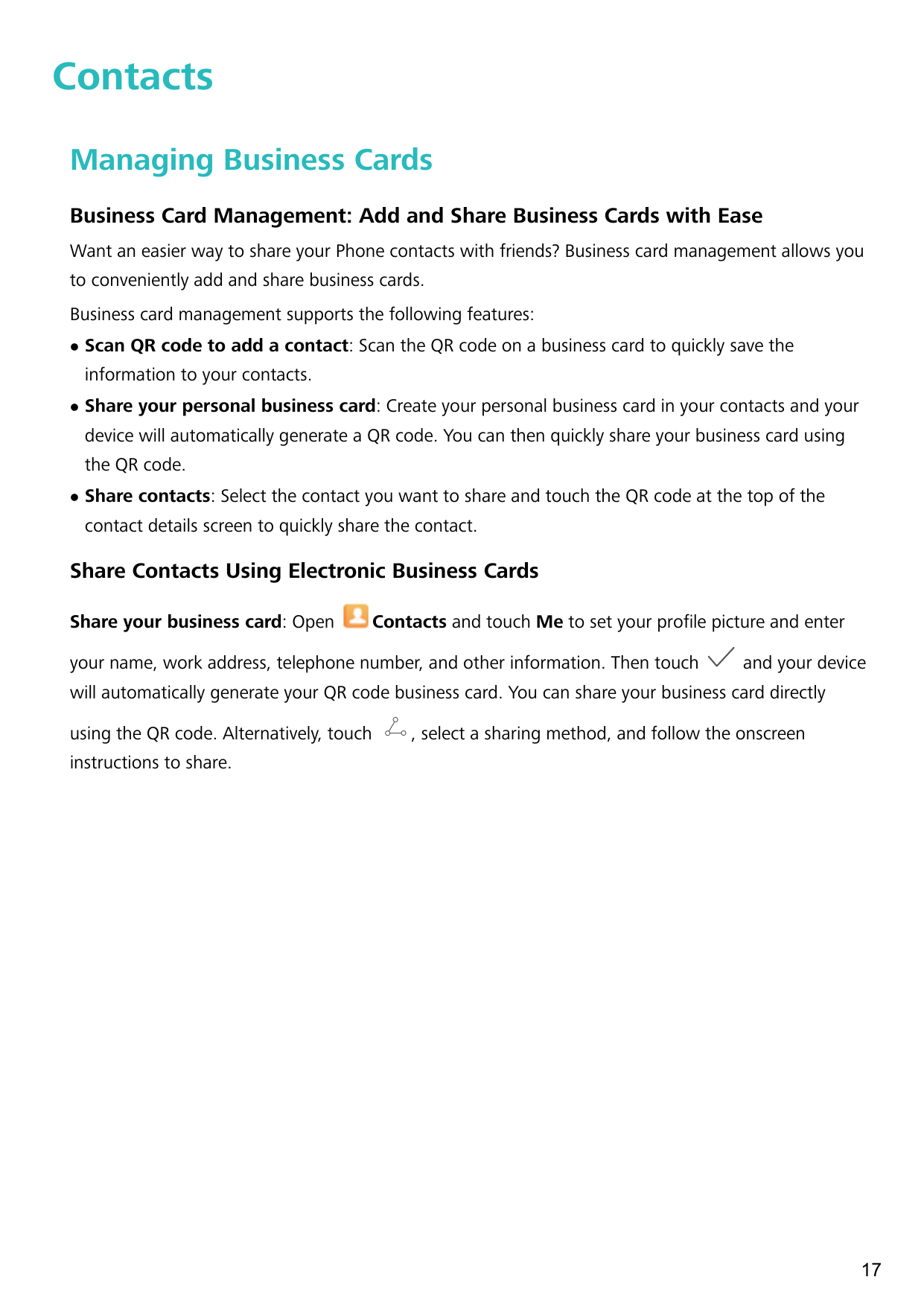 ContactsManaging Business CardsBusiness Card Management: Add and Share Business Cards with EaseWant an easier way to share your 