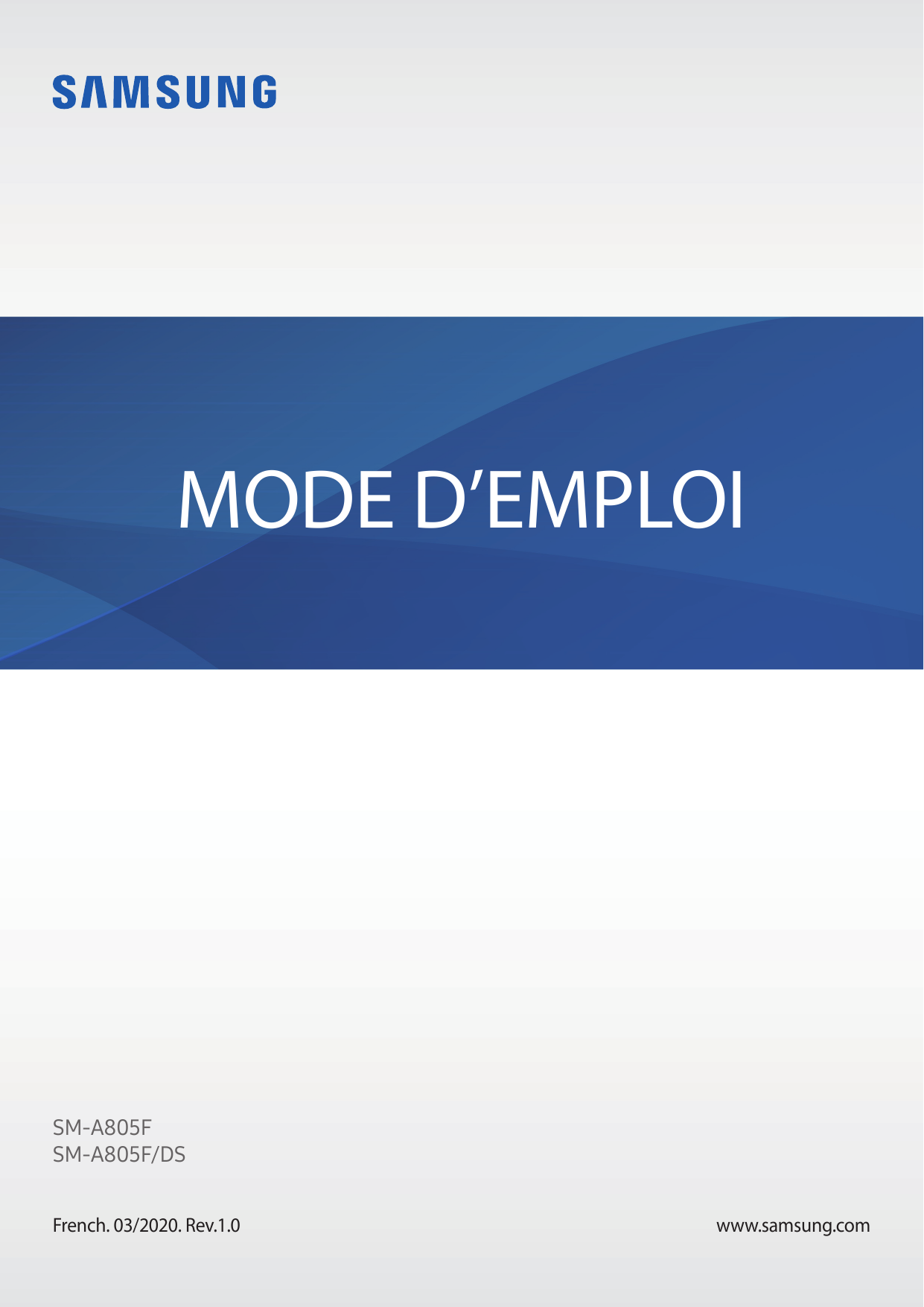 MODE D’EMPLOISM-A805FSM-A805F/DSFrench. 03/2020. Rev.1.0www.samsung.com