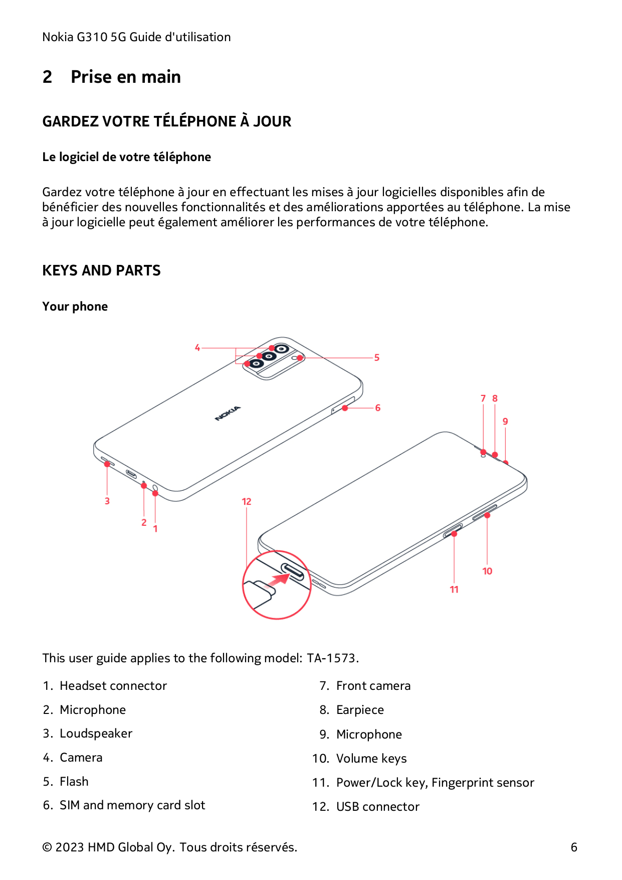 Nokia G310 5G Guide d'utilisation2Prise en mainGARDEZ VOTRE TÉLÉPHONE À JOURLe logiciel de votre téléphoneGardez votre téléphone