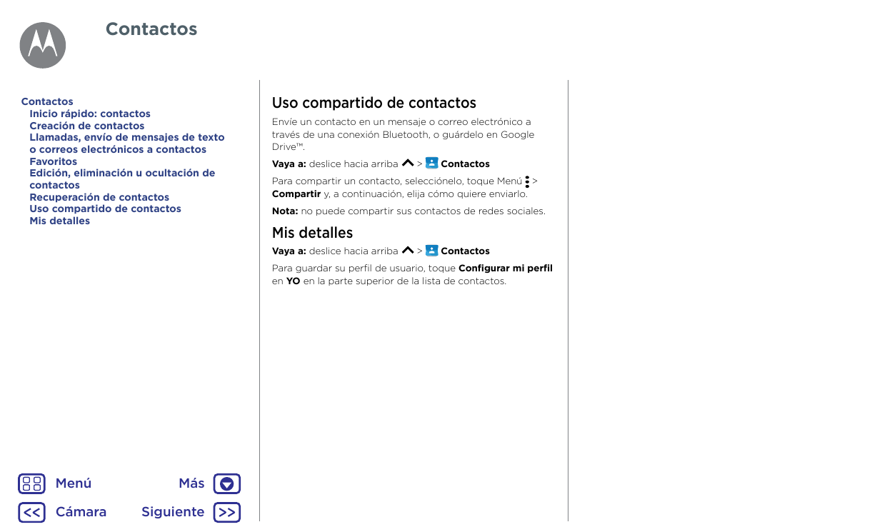 ContactosContactosInicio rápido: contactosCreación de contactosLlamadas, envío de mensajes de textoo correos electrónicos a cont