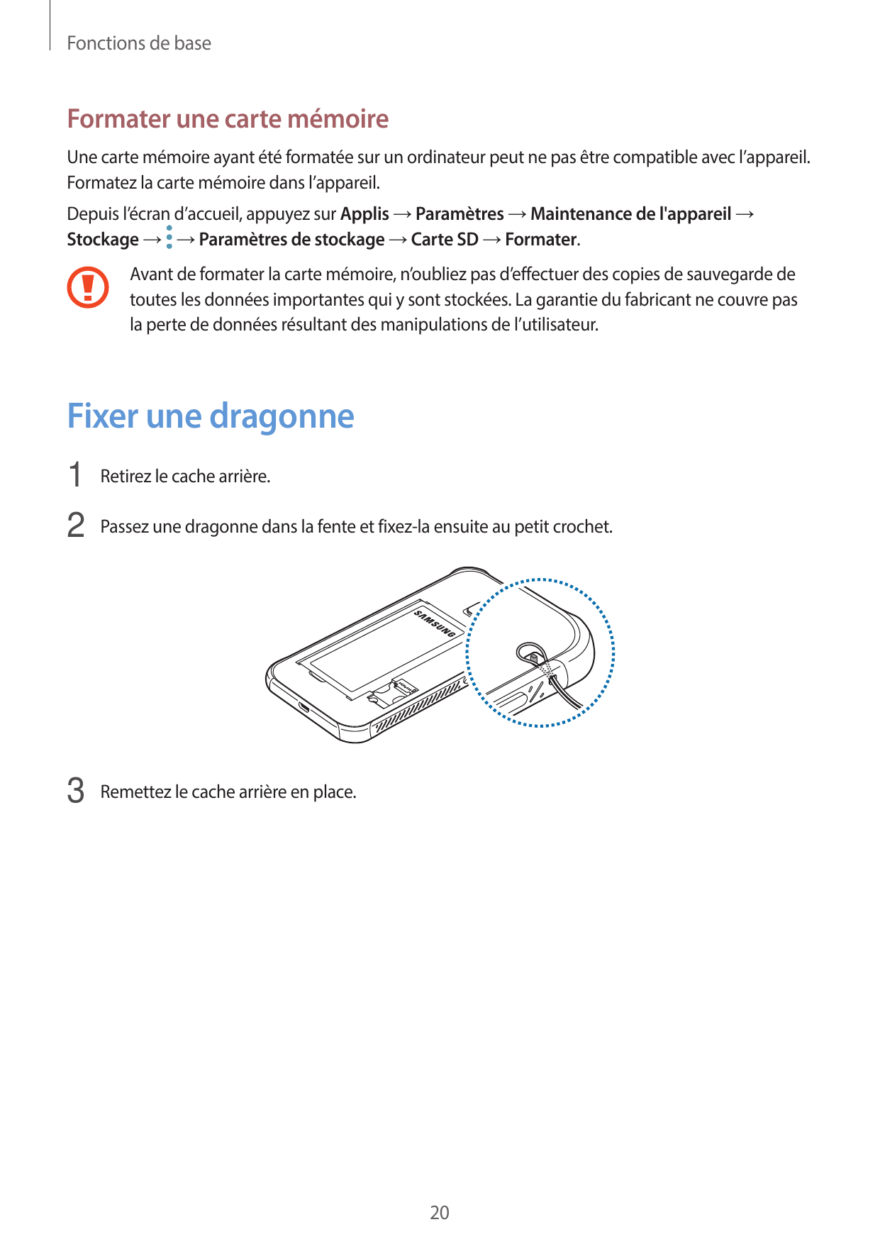 Fonctions de baseFormater une carte mémoireUne carte mémoire ayant été formatée sur un ordinateur peut ne pas être compatible av