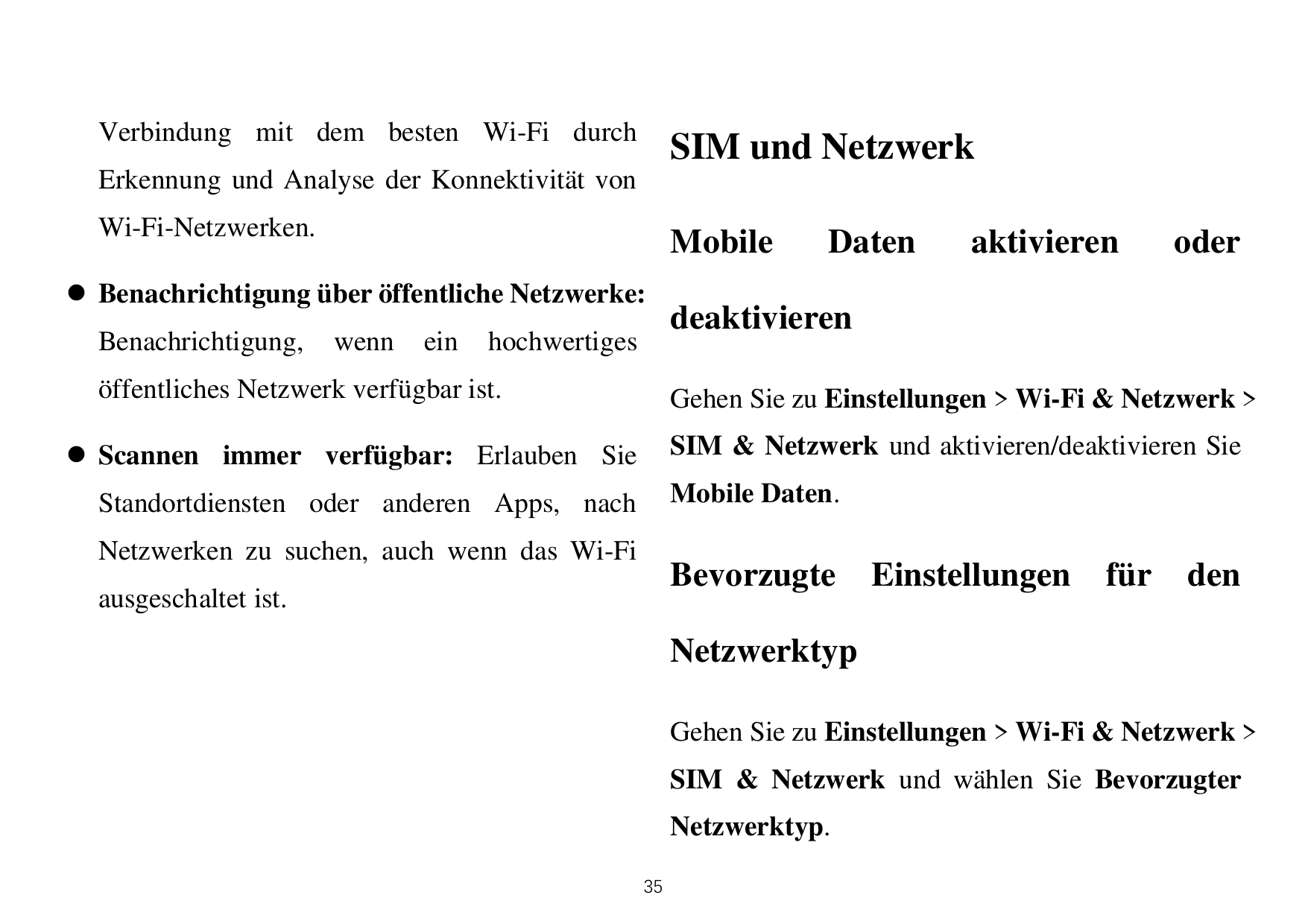 Verbindung mit dem besten Wi-Fi durchSIM und NetzwerkErkennung und Analyse der Konnektivität vonWi-Fi-Netzwerken.Mobile⚫ Benachr