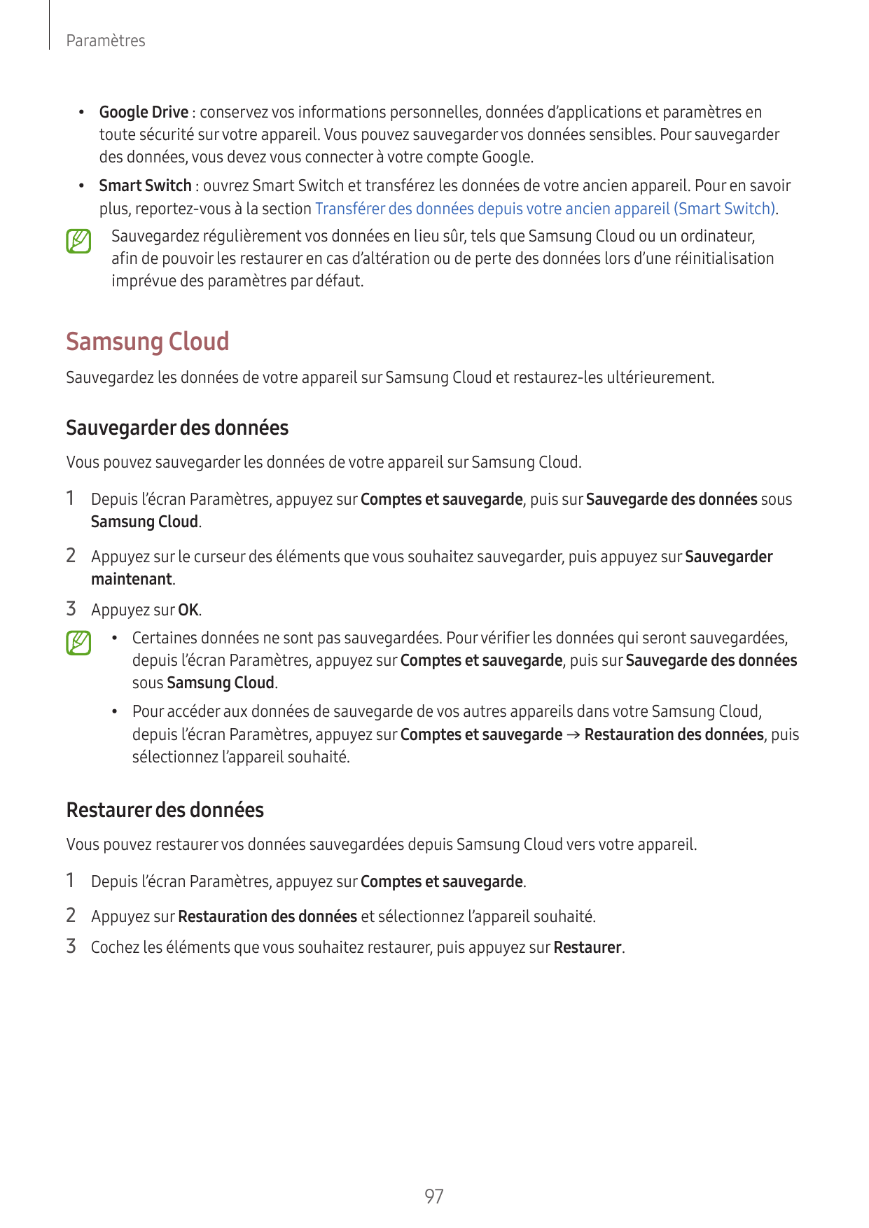 Paramètres•Google Drive : conservez vos informations personnelles, données d’applications et paramètres entoute sécurité sur vot