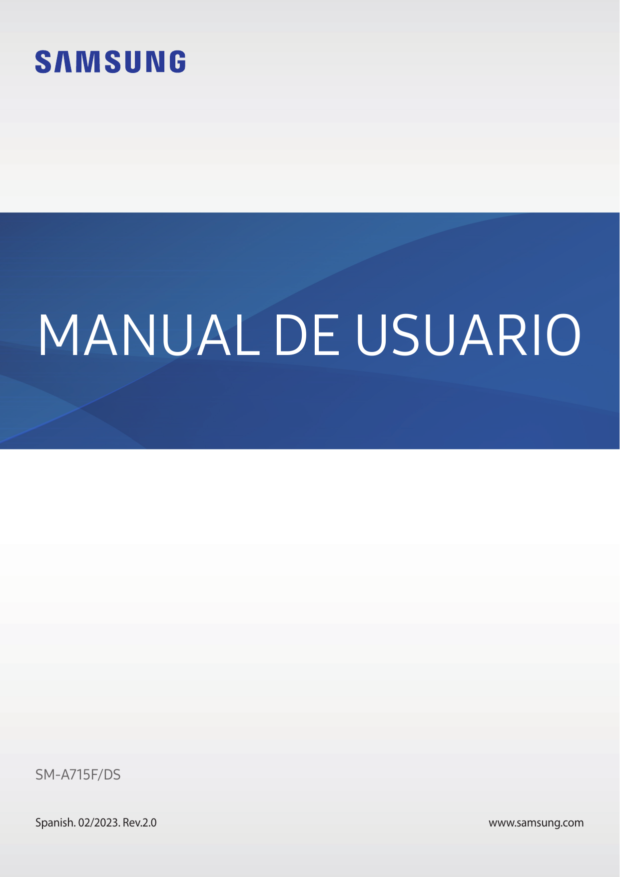 MANUAL DE USUARIOSM-A715F/DSSpanish. 02/2023. Rev.2.0www.samsung.com