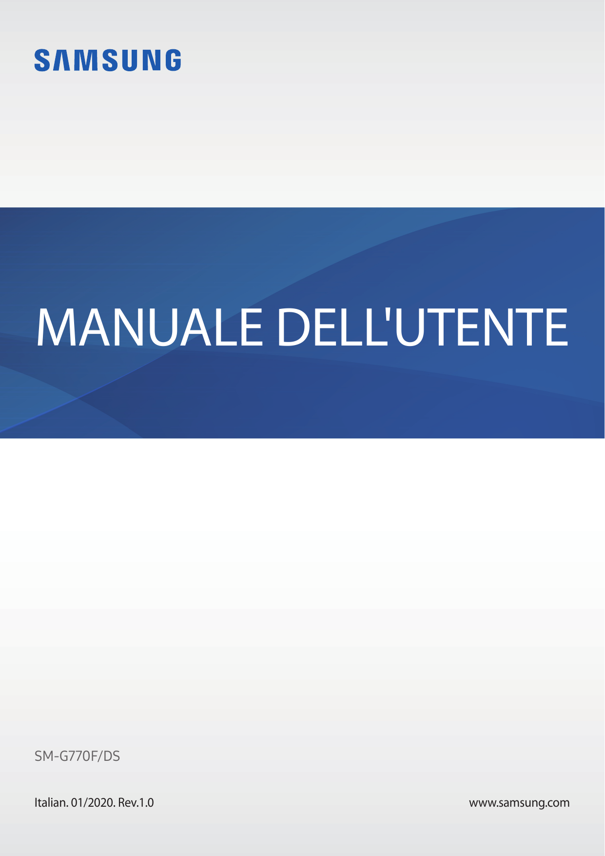 MANUALE DELL'UTENTESM-G770F/DSItalian. 01/2020. Rev.1.0www.samsung.com