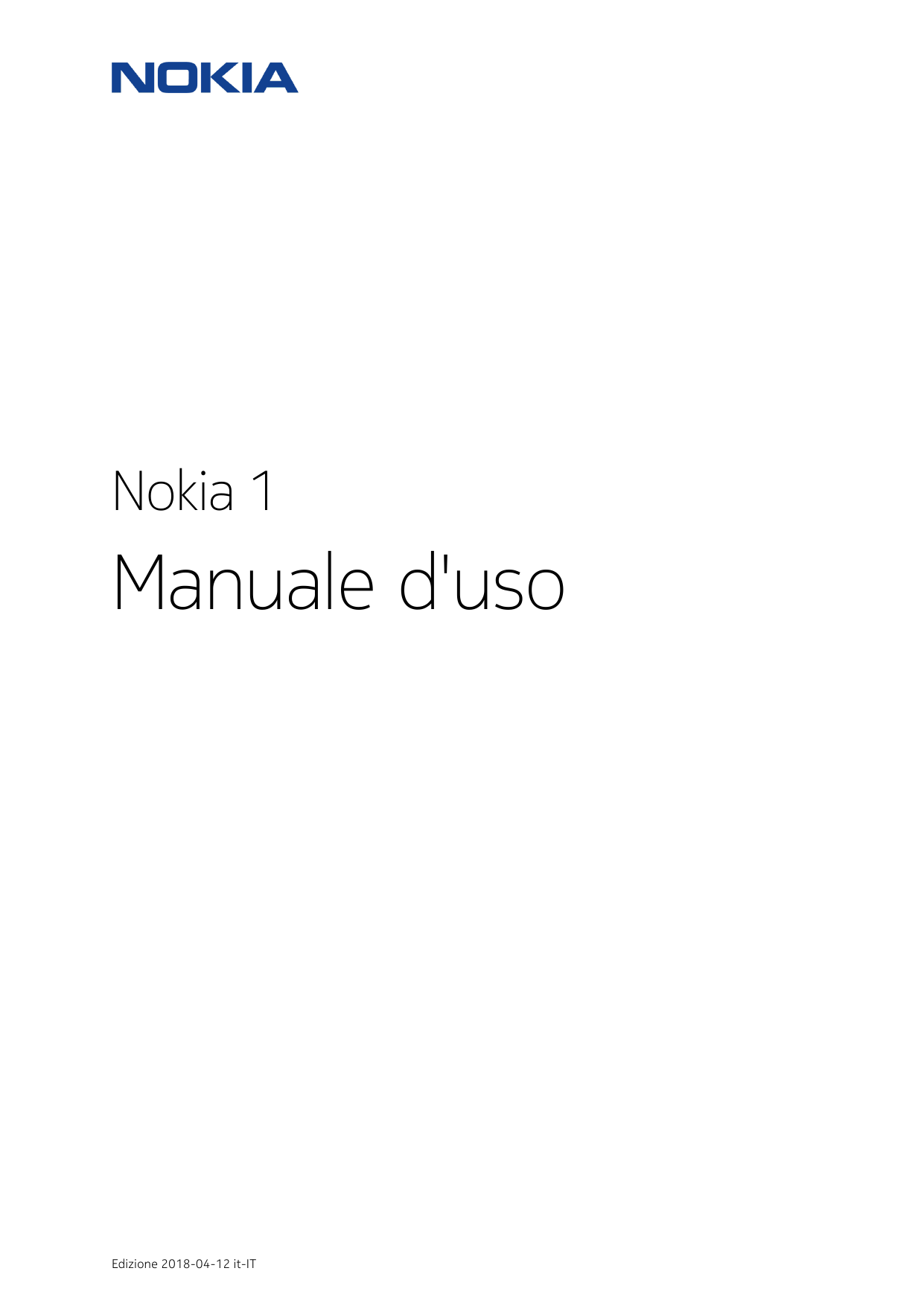 Nokia 1Manuale d'usoEdizione 2018-04-12 it-IT