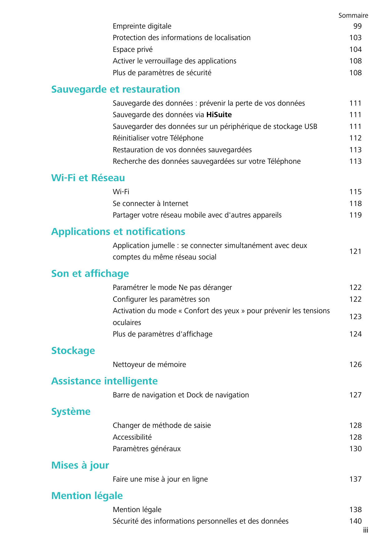 SommaireEmpreinte digitaleProtection des informations de localisationEspace privéActiver le verrouillage des applicationsPlus de