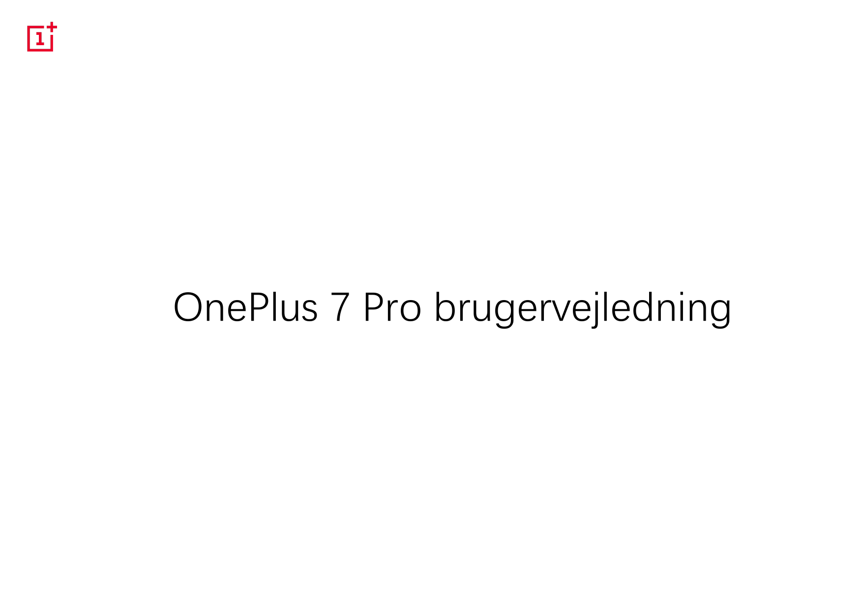 OnePlus 7 Pro brugervejledning