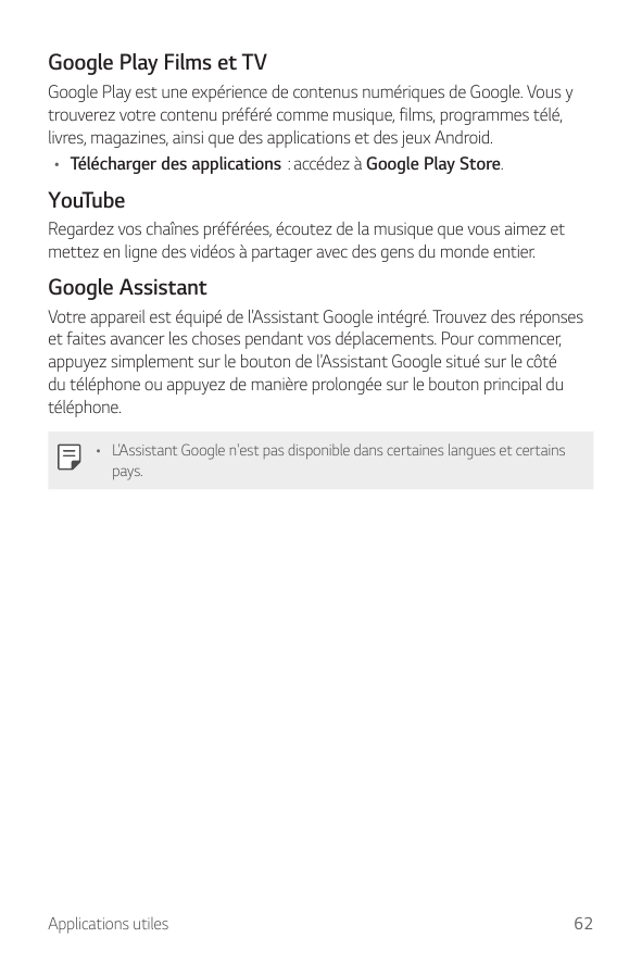 Google Play Films et TVGoogle Play est une expérience de contenus numériques de Google. Vous ytrouverez votre contenu préféré co