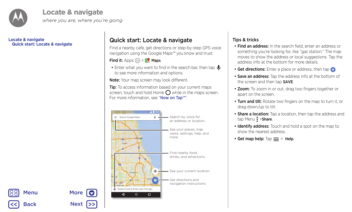 Locate & navigatewhere you are, where you’re goingLocate & navigateQuick start: Locate & navigateQuick start: Locate & navigateF