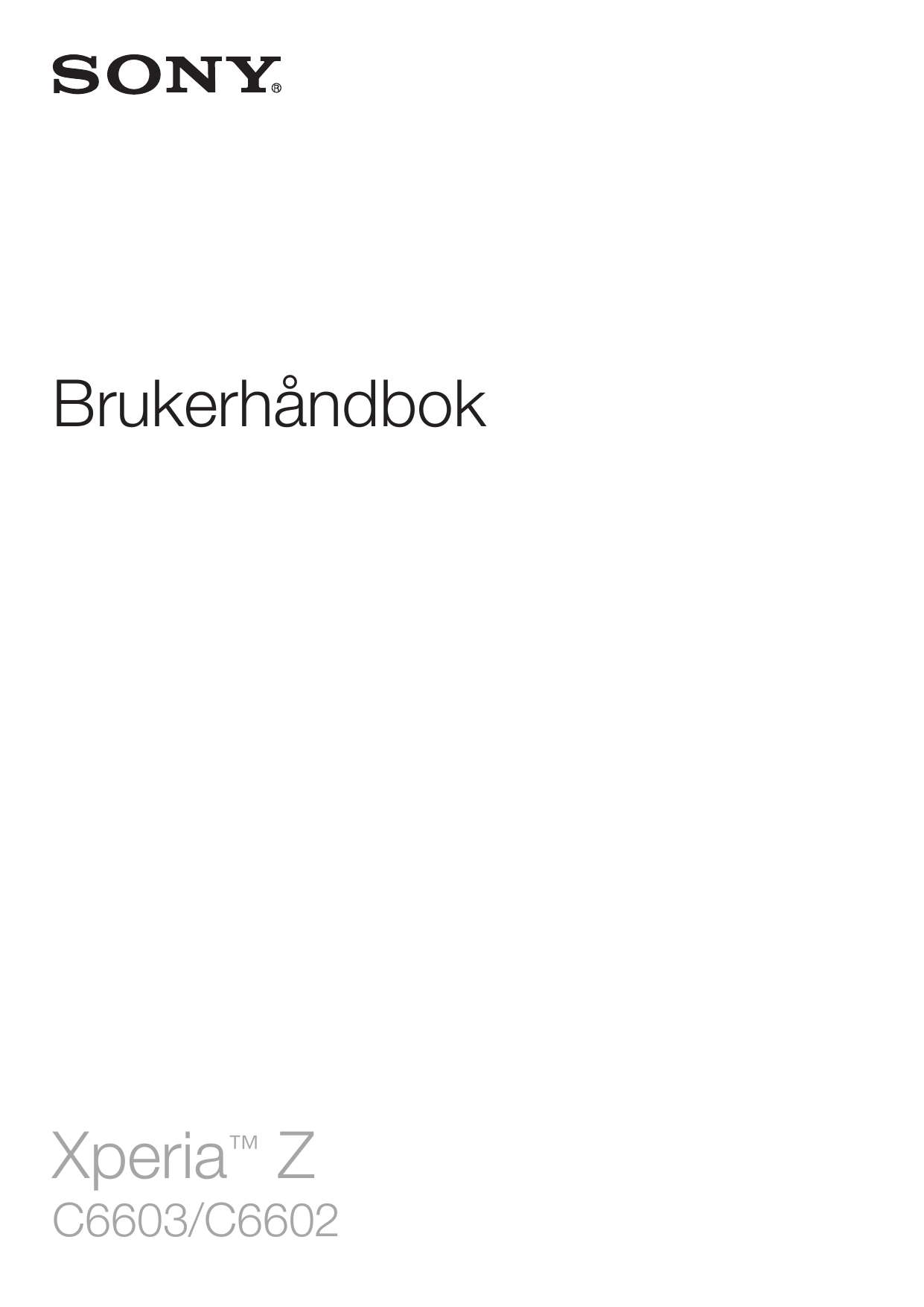 BrukerhåndbokXperia™ ZC6603/C6602