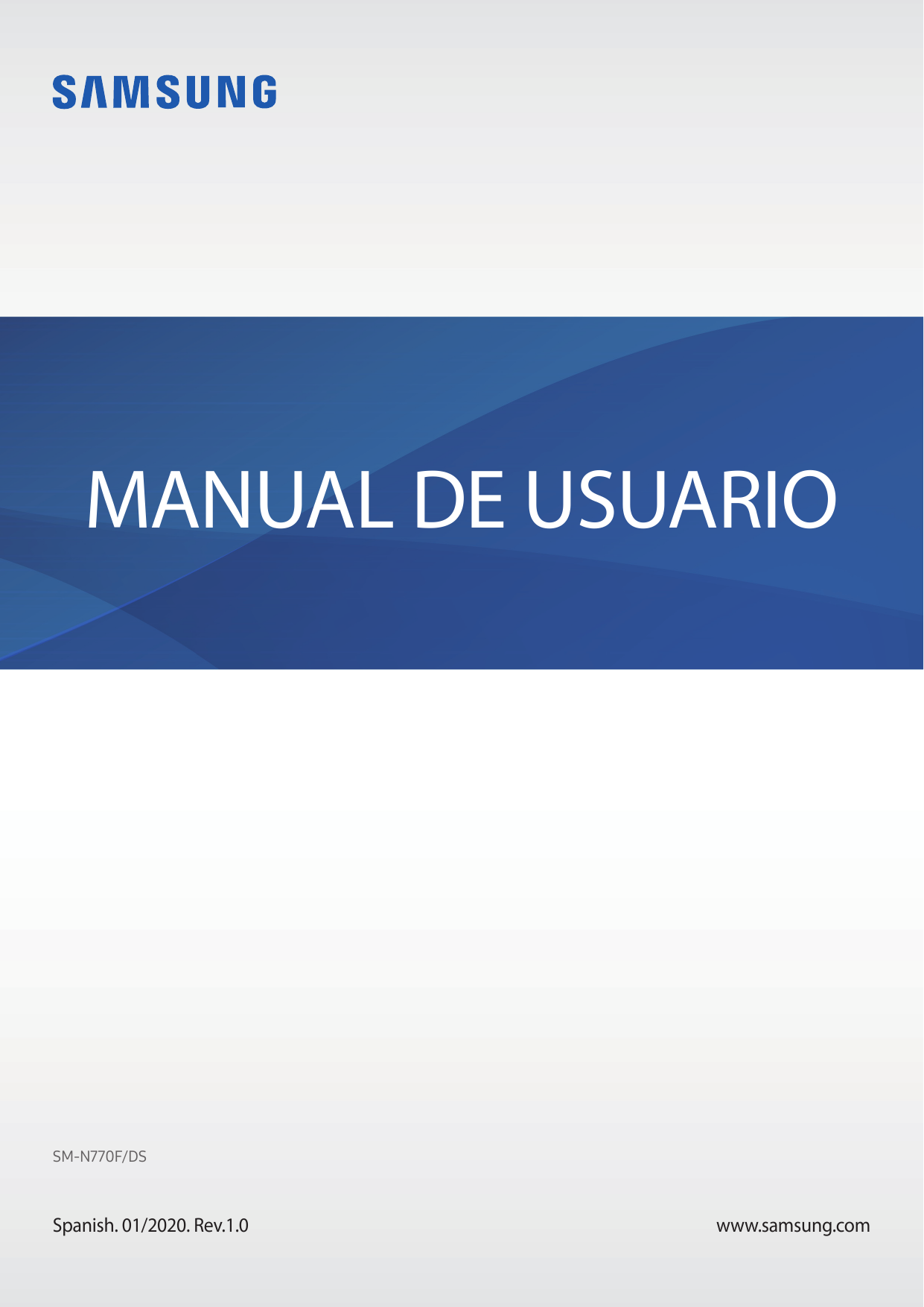MANUAL DE USUARIOSM-N770F/DSSpanish. 01/2020. Rev.1.0www.samsung.com