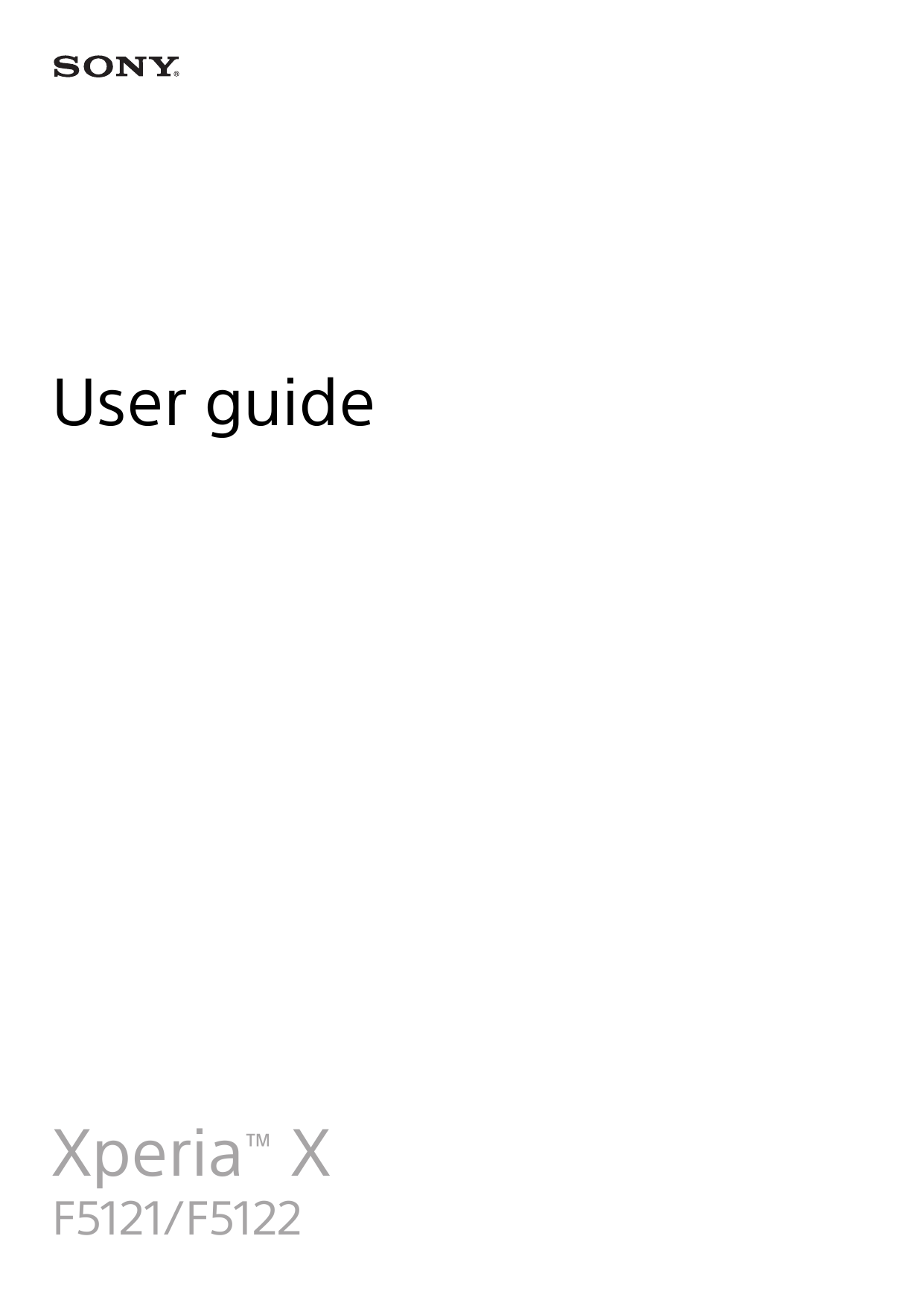 User guideXperia™ XF5121/F5122