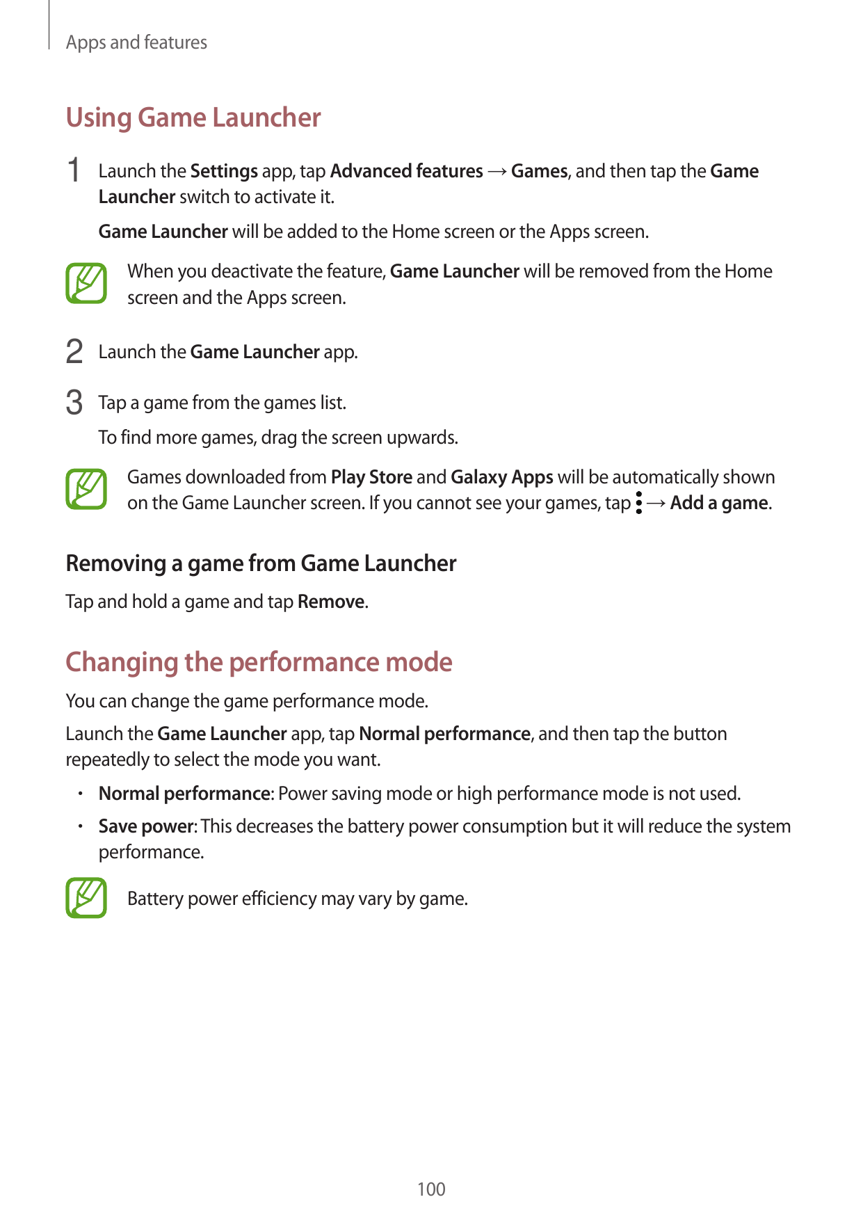 Apps and featuresUsing Game Launcher1 Launch the Settings app, tap Advanced features → Games, and then tap the GameLauncher swit