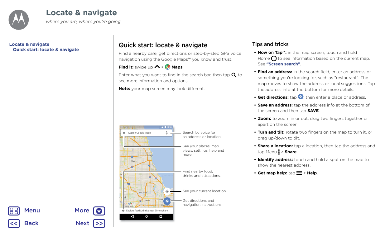 Locate & navigatewhere you are, where you're goingLocate & navigateQuick start: locate & navigateQuick start: locate & navigateT