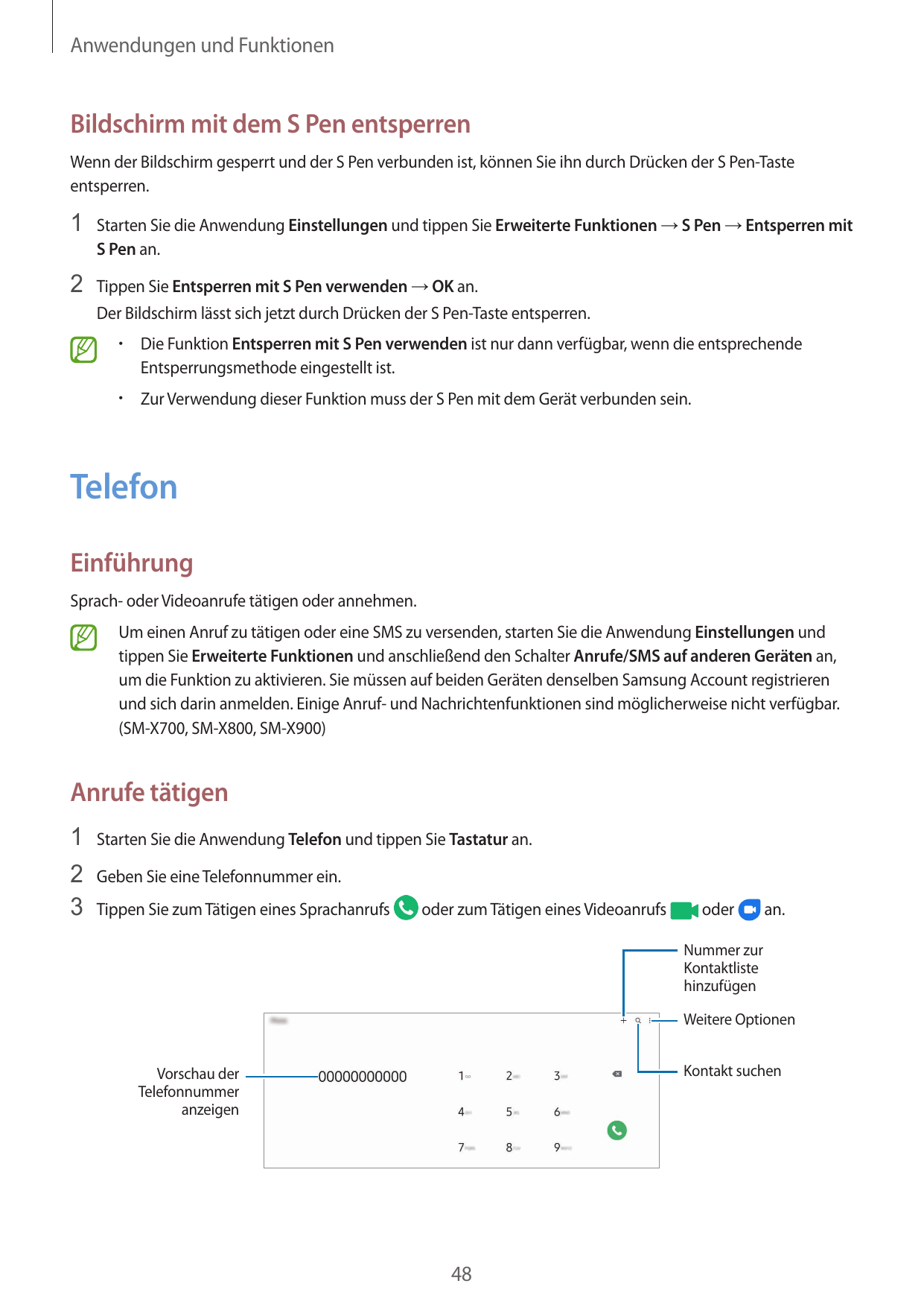 Anwendungen und FunktionenBildschirm mit dem S Pen entsperrenWenn der Bildschirm gesperrt und der S Pen verbunden ist, können Si