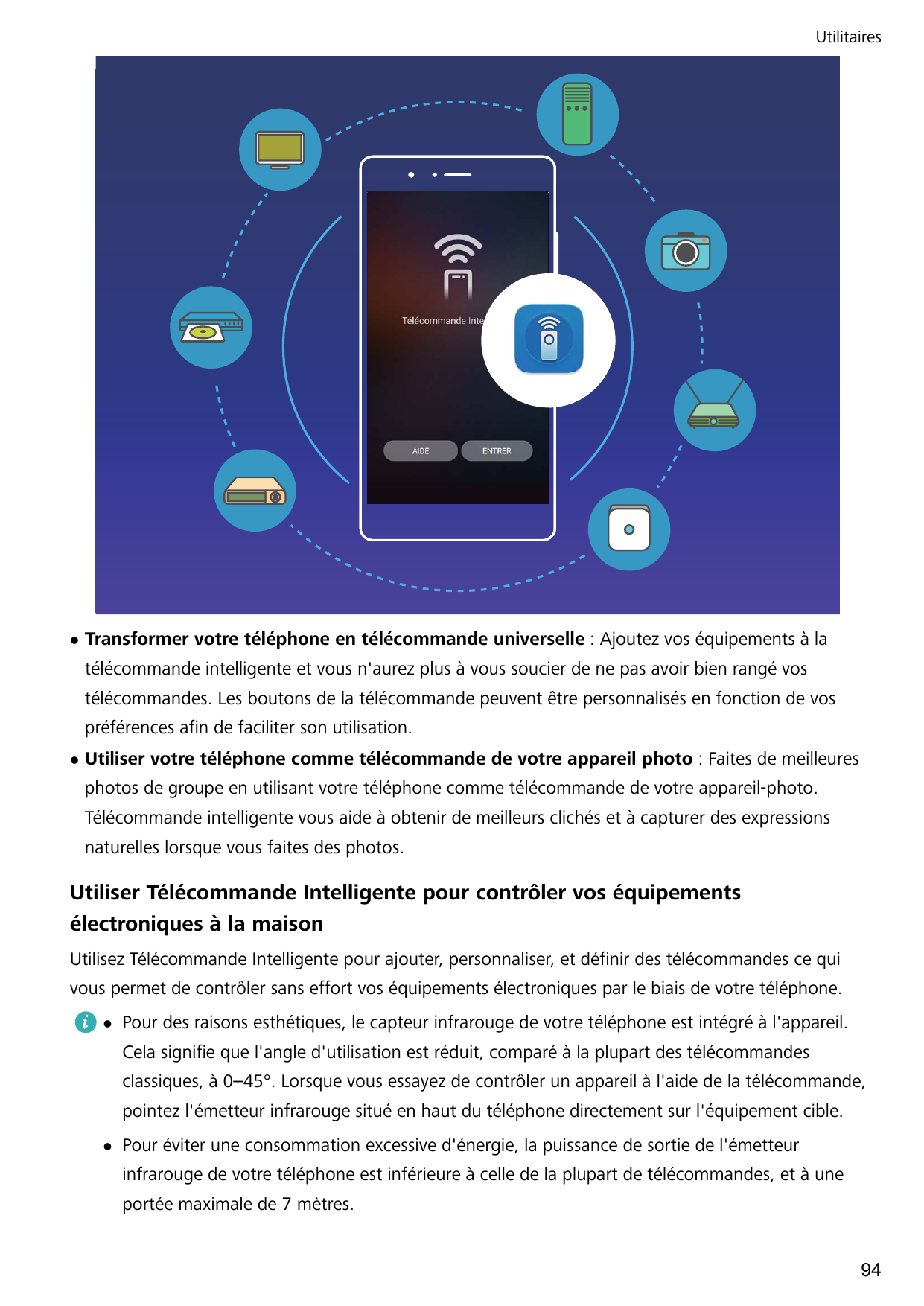 UtilitaireslTransformer votre téléphone en télécommande universelle : Ajoutez vos équipements à latélécommande intelligente et v