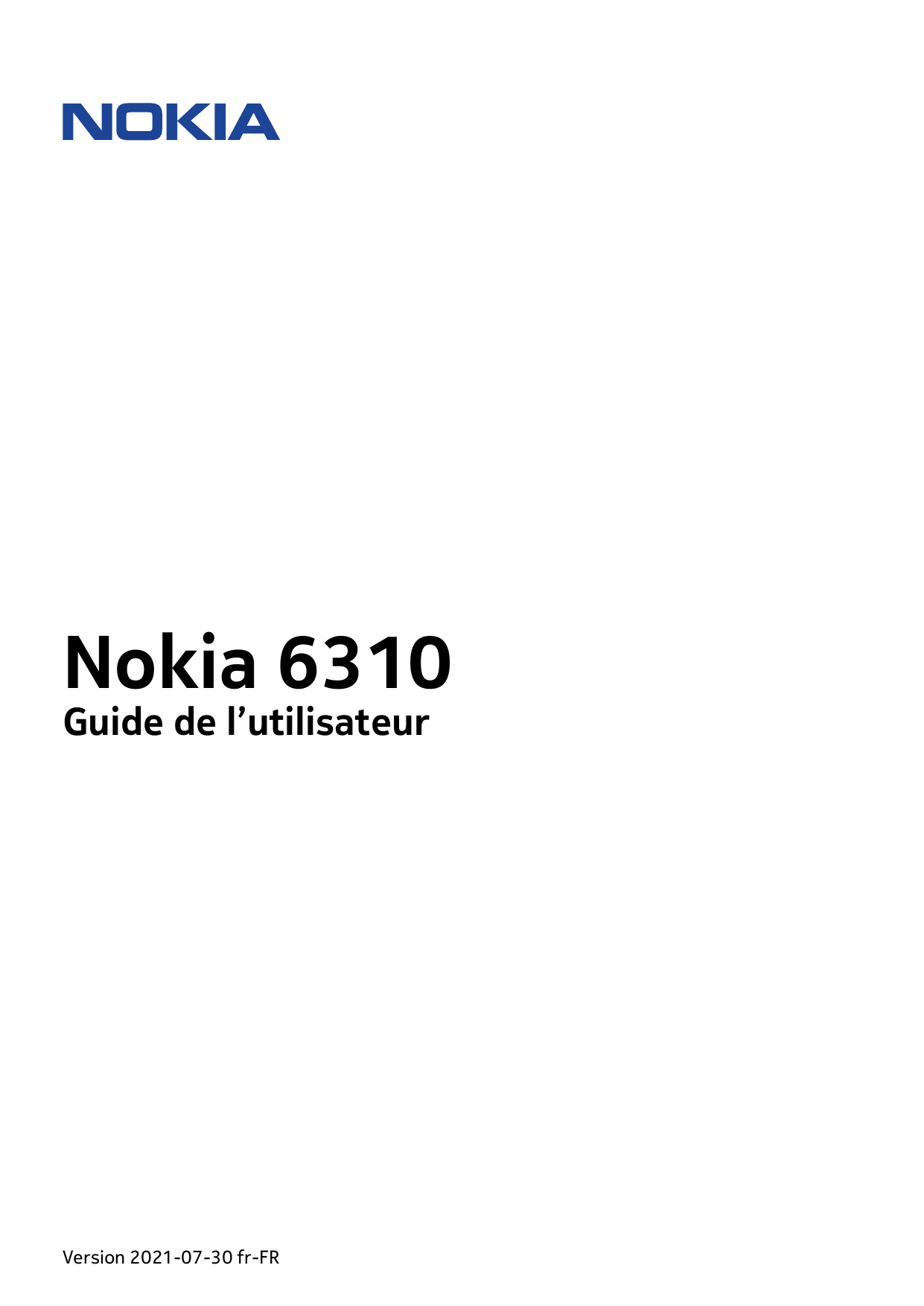 Nokia 6310Guide de l’utilisateurVersion 2021-07-30 fr-FR