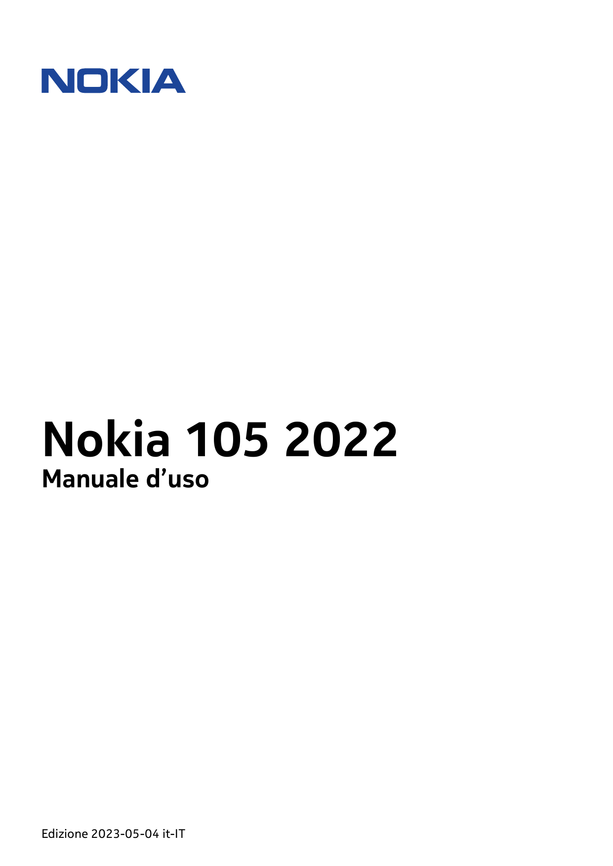 Nokia 105 2022Manuale d’usoEdizione 2023-05-04 it-IT