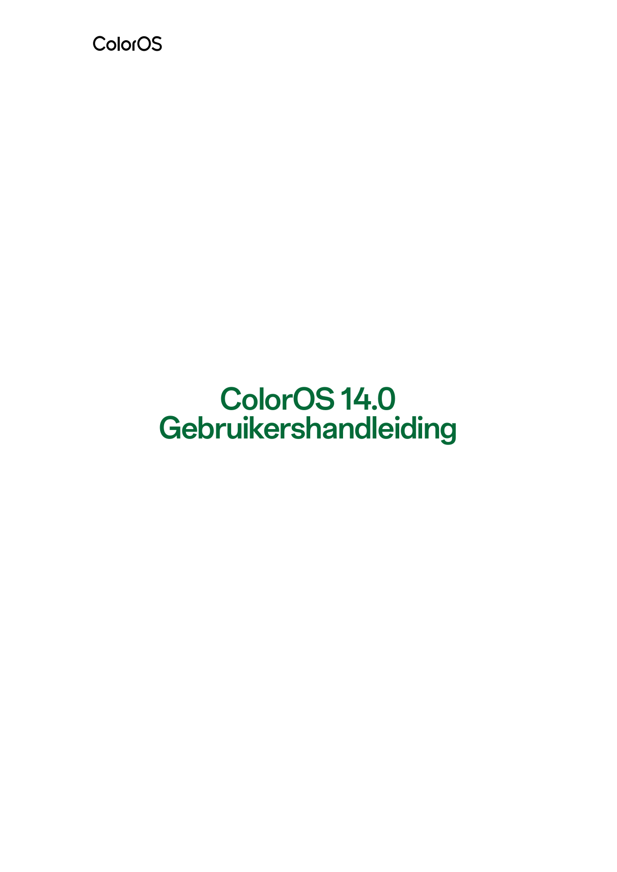 ColorOS 14.0Gebruikershandleiding