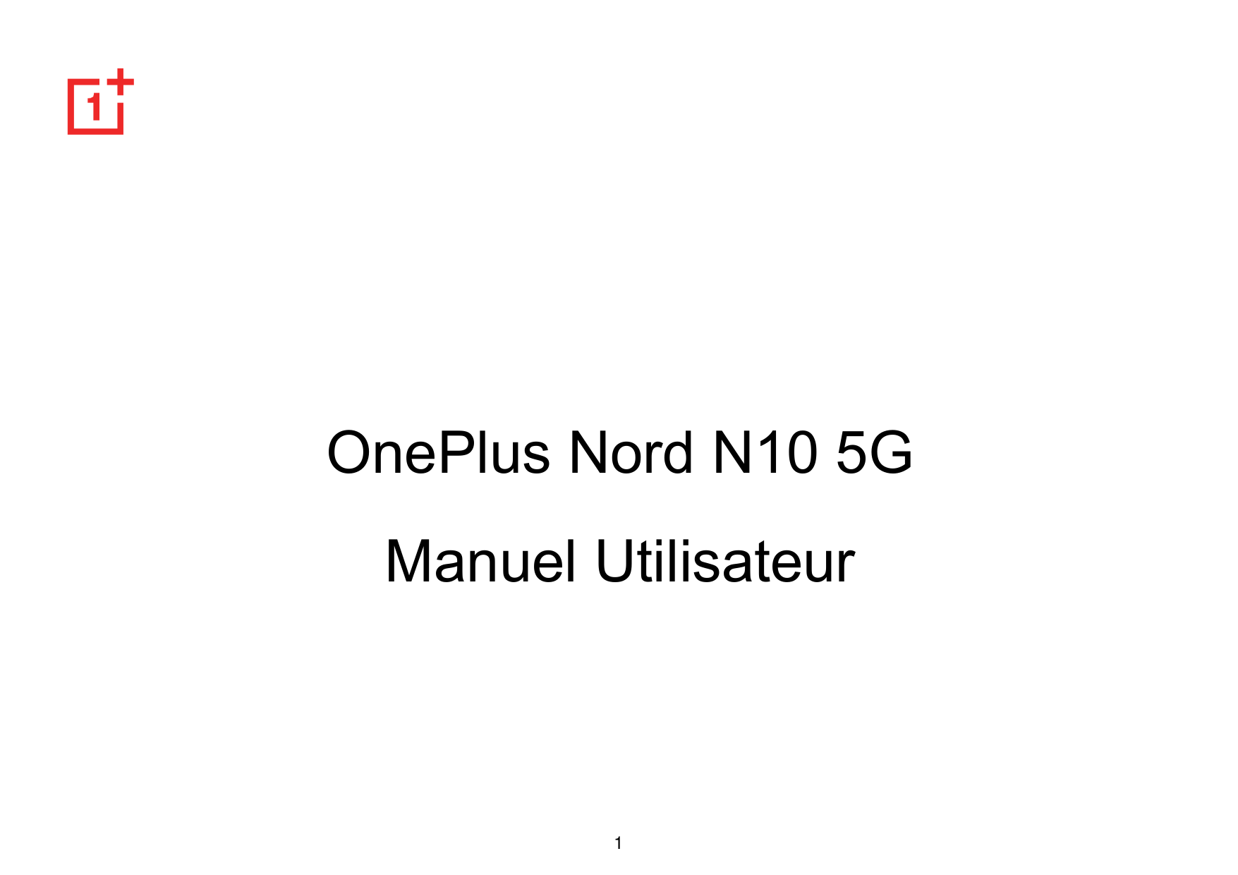 OnePlus Nord N10 5GManuel Utilisateur1