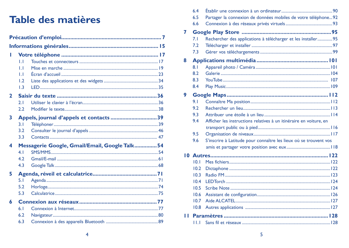 Table des matièresPrécaution d’emploi������������������������������������������������������������������ 7Informations générales�