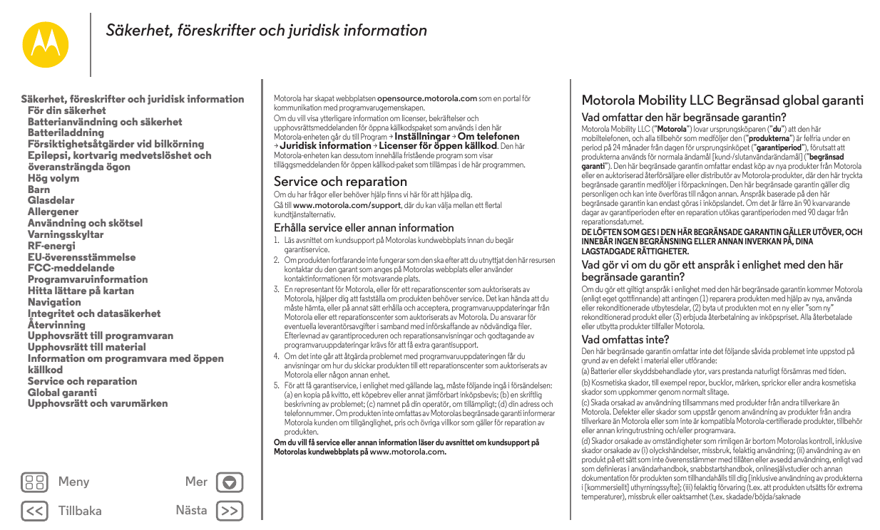 Säkerhet, föreskrifter och juridisk informationSäkerhet, föreskrifter och juridisk informationFör din säkerhetBatterianvändning 