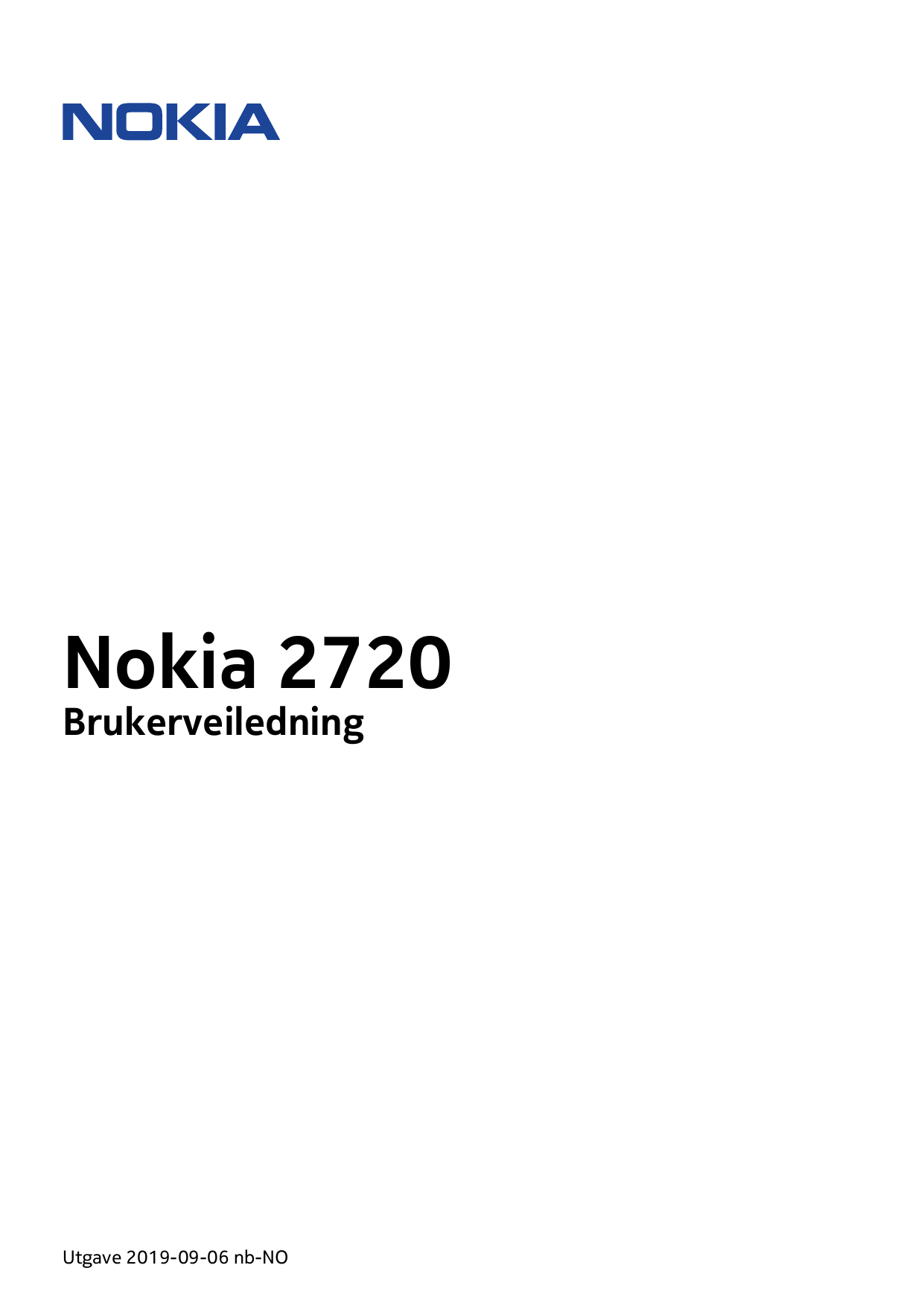 Nokia 2720BrukerveiledningUtgave 2019-09-06 nb-NO