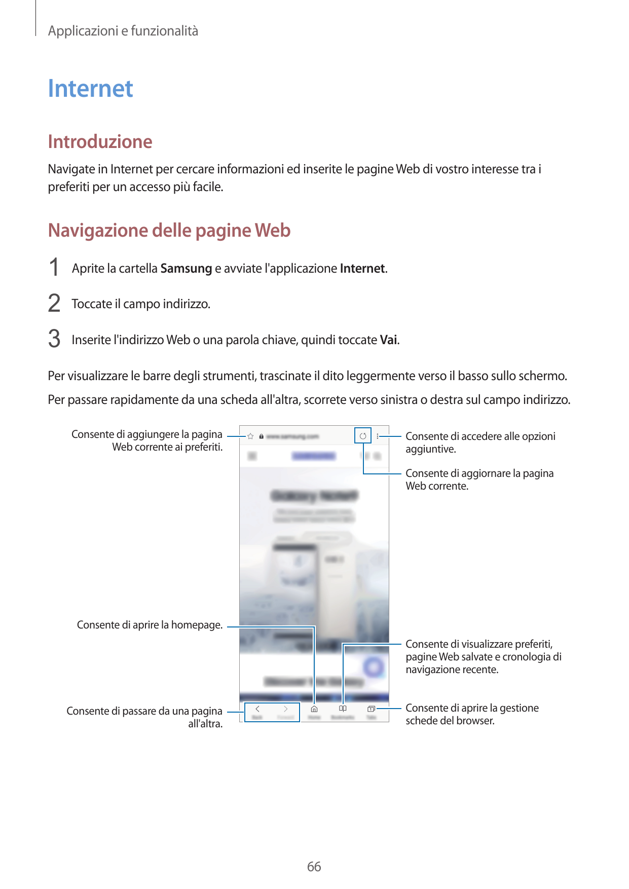 Applicazioni e funzionalitàInternetIntroduzioneNavigate in Internet per cercare informazioni ed inserite le pagine Web di vostro