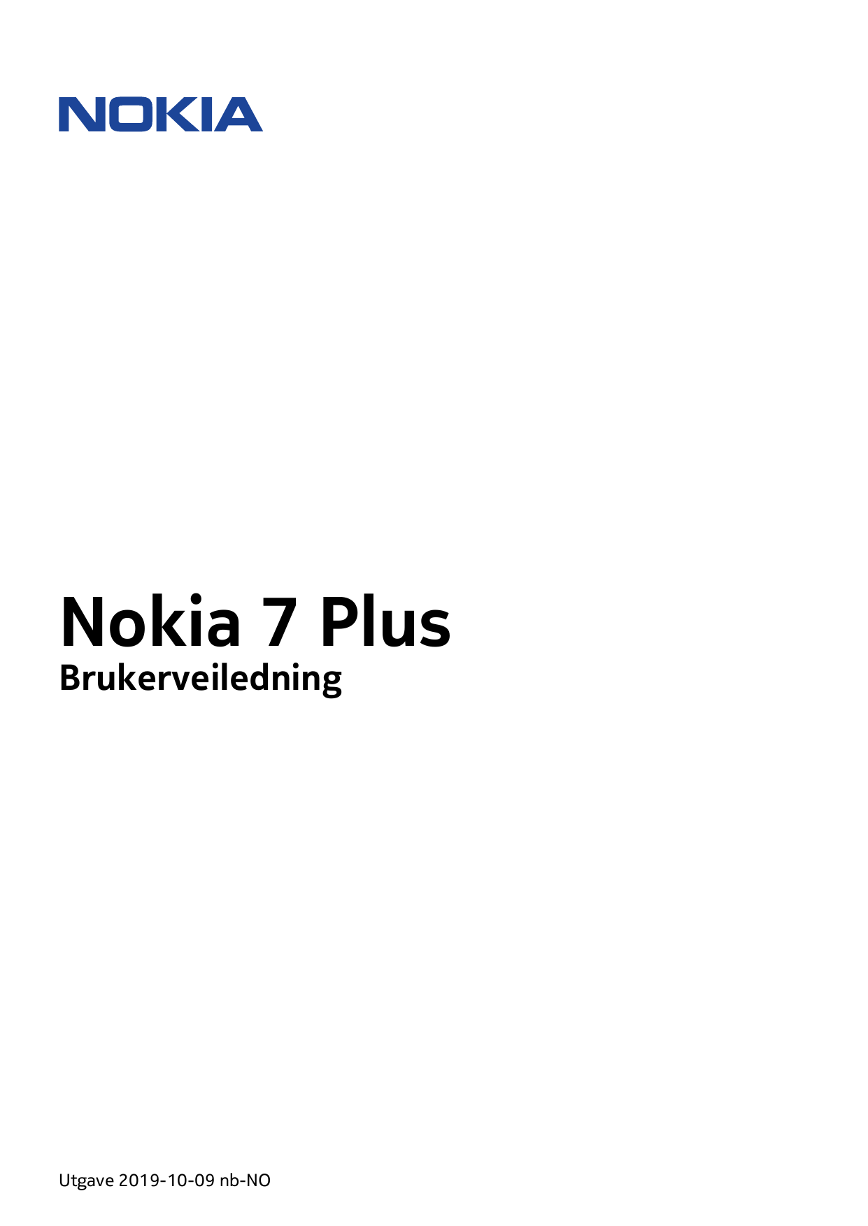 Nokia 7 PlusBrukerveiledningUtgave 2019-10-09 nb-NO