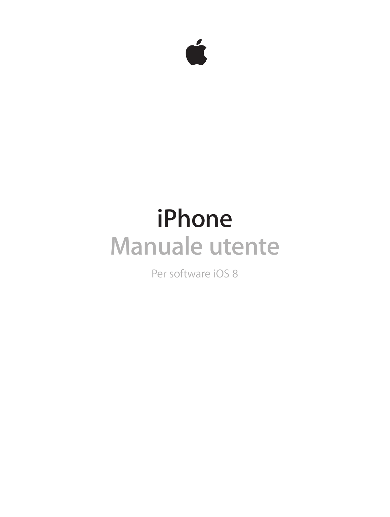 iPhoneManuale utentePer software iOS 8
