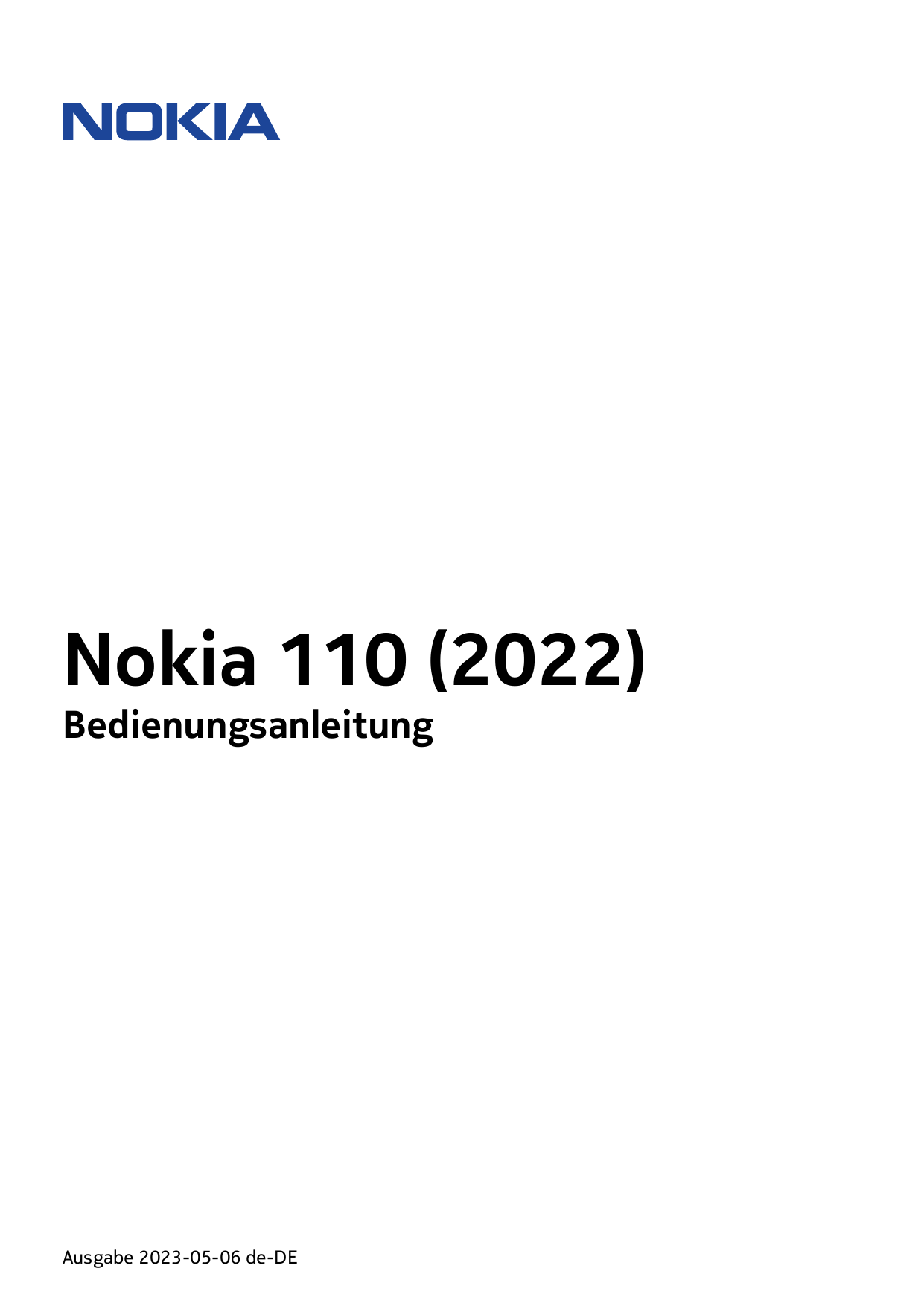 Nokia 110 (2022)BedienungsanleitungAusgabe 2023-05-06 de-DE