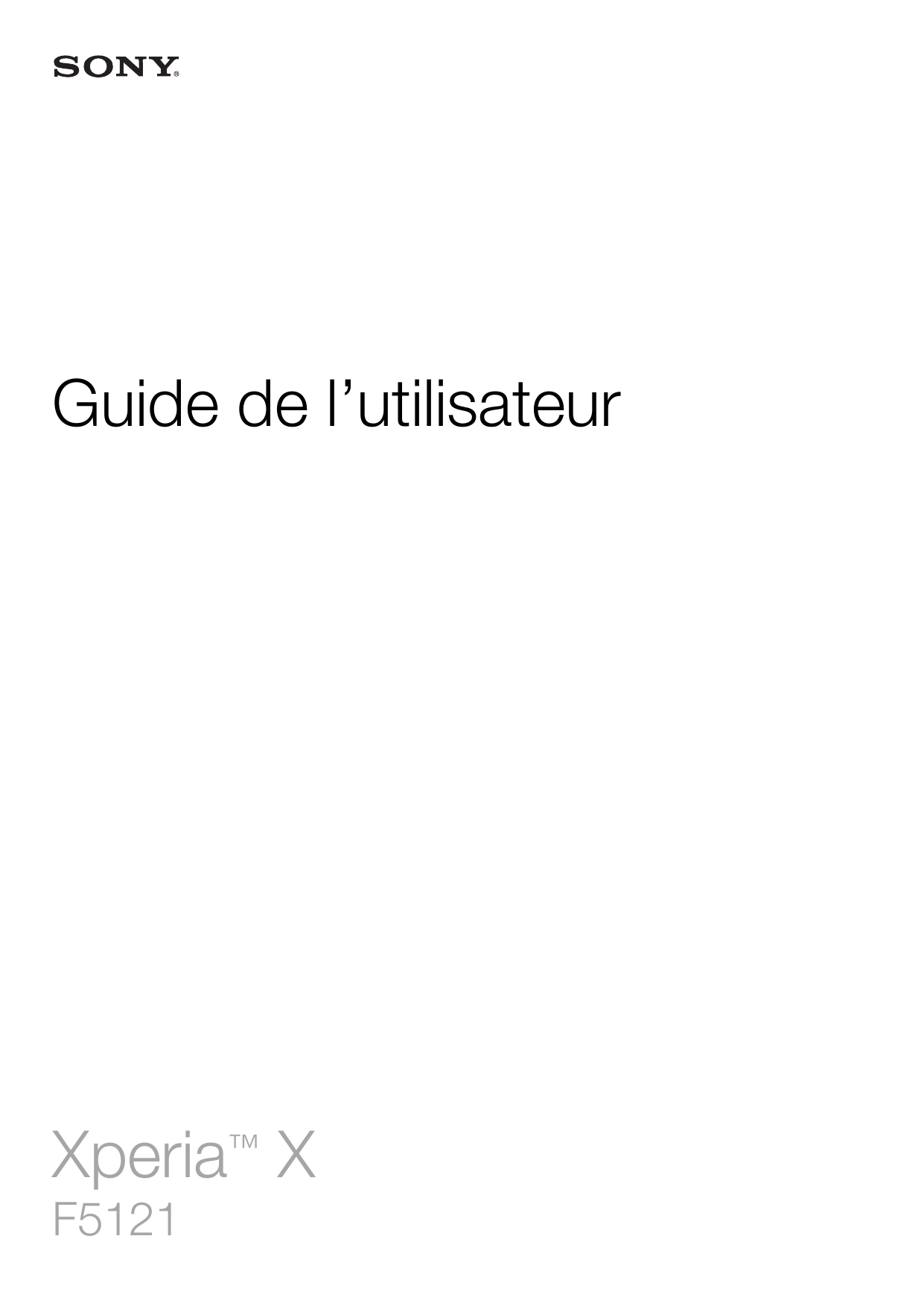 Guide de l’utilisateurXperia™ XF5121