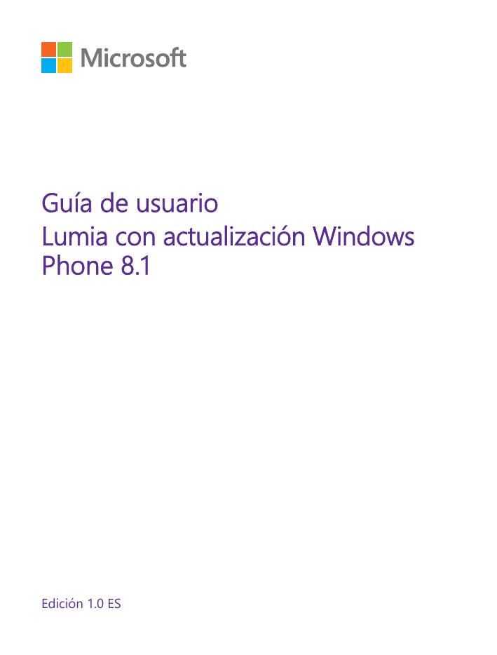 Guía de usuarioLumia con actualización WindowsPhone 8.1Edición 1.0 ES