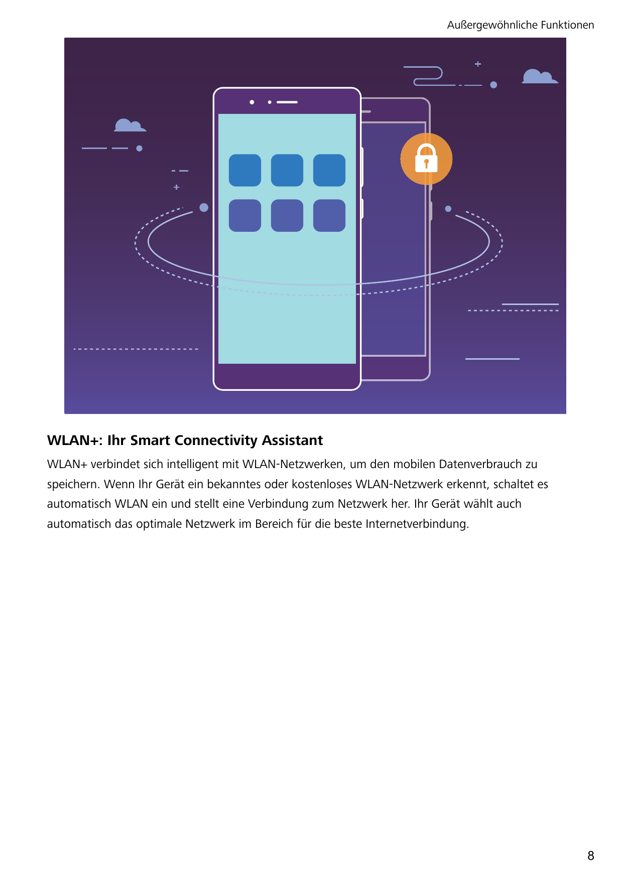 Außergewöhnliche FunktionenWLAN+: Ihr Smart Connectivity AssistantWLAN+ verbindet sich intelligent mit WLAN-Netzwerken, um den m