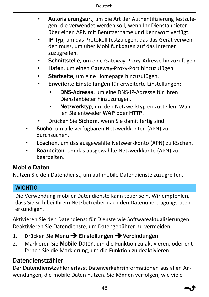DeutschAutorisierungsart, um die Art der Authentifizierung festzulegen, die verwendet werden soll, wenn Ihr Dienstanbieterüber e