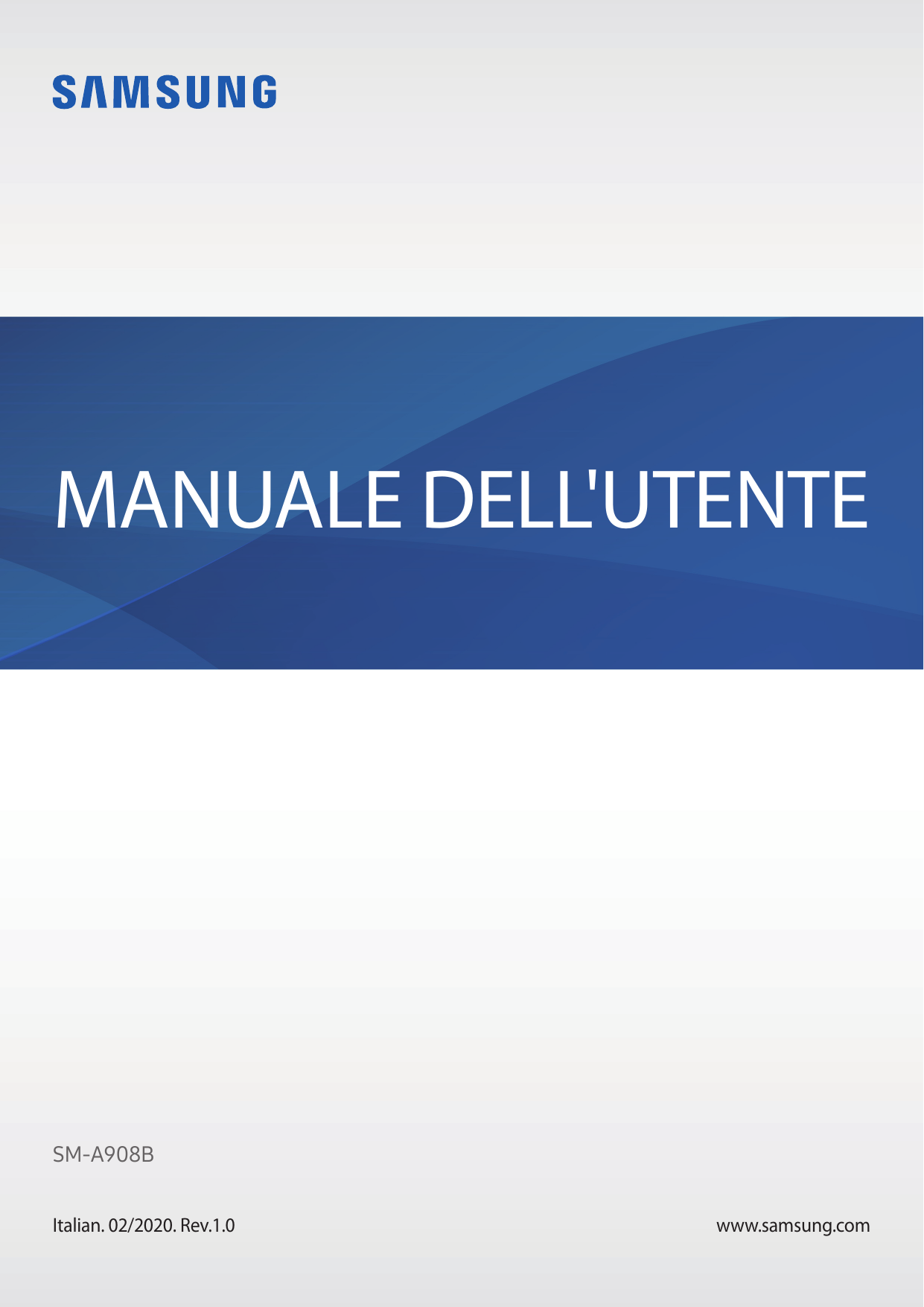 MANUALE DELL'UTENTESM-A908BItalian. 02/2020. Rev.1.0www.samsung.com